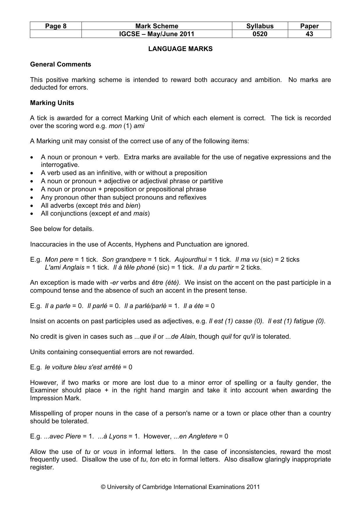 Mark scheme, page 8 of 18