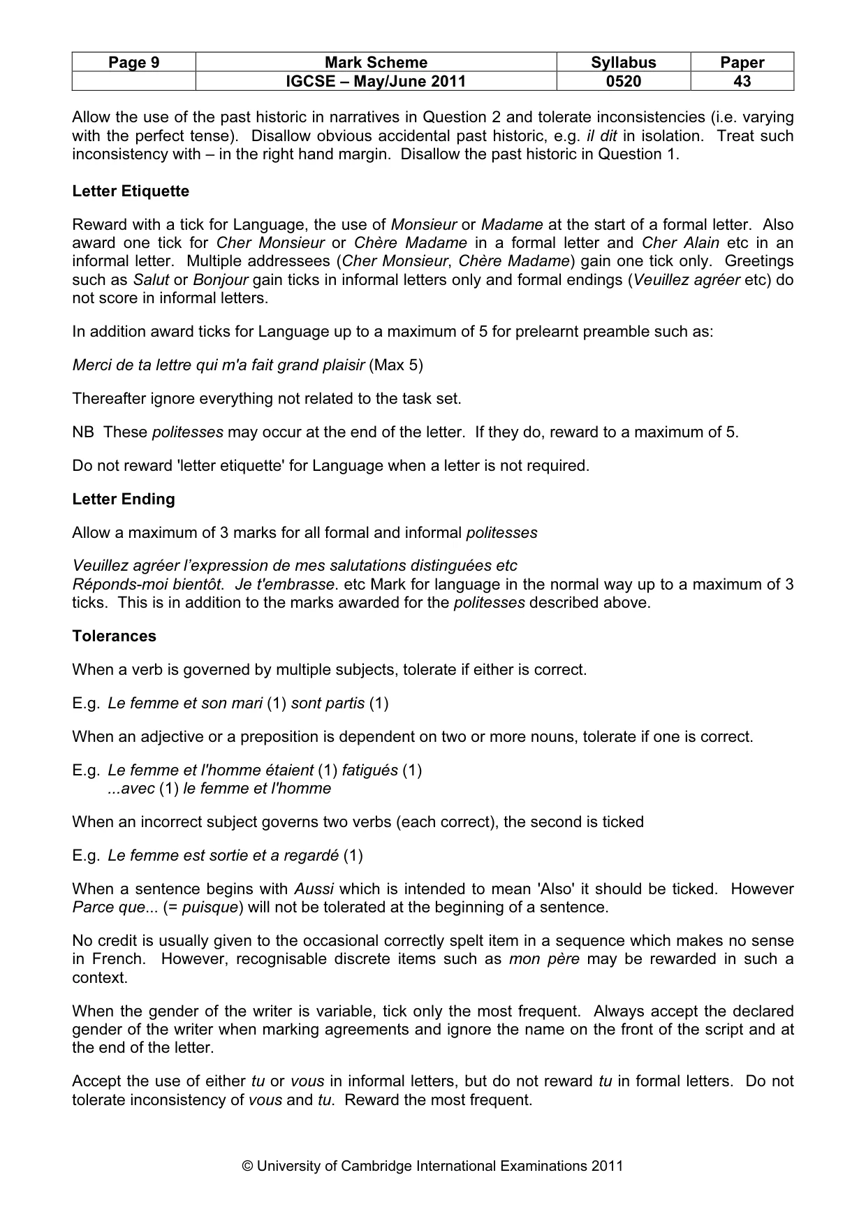 Mark scheme, page 9 of 18