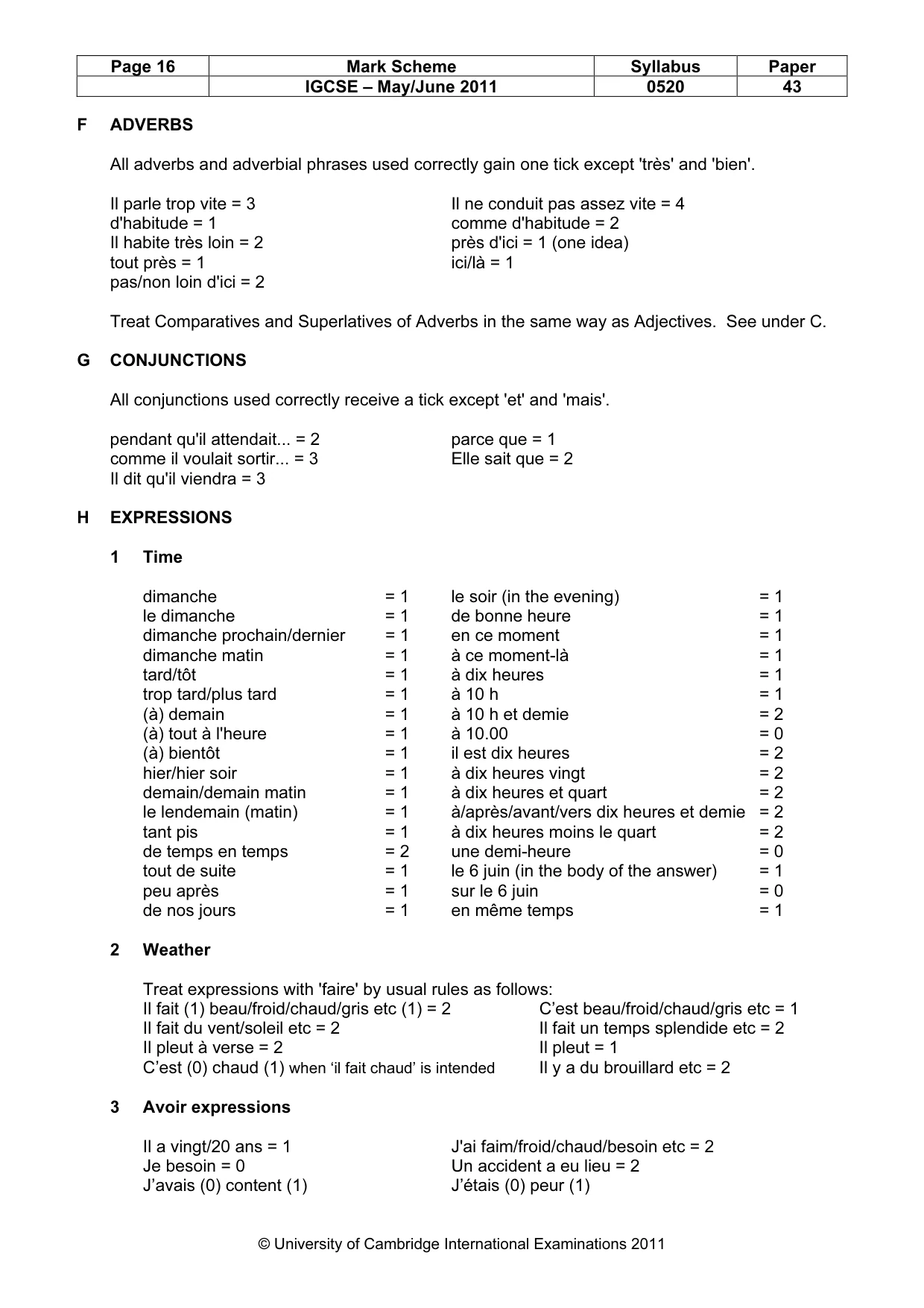 Mark scheme, page 16 of 18