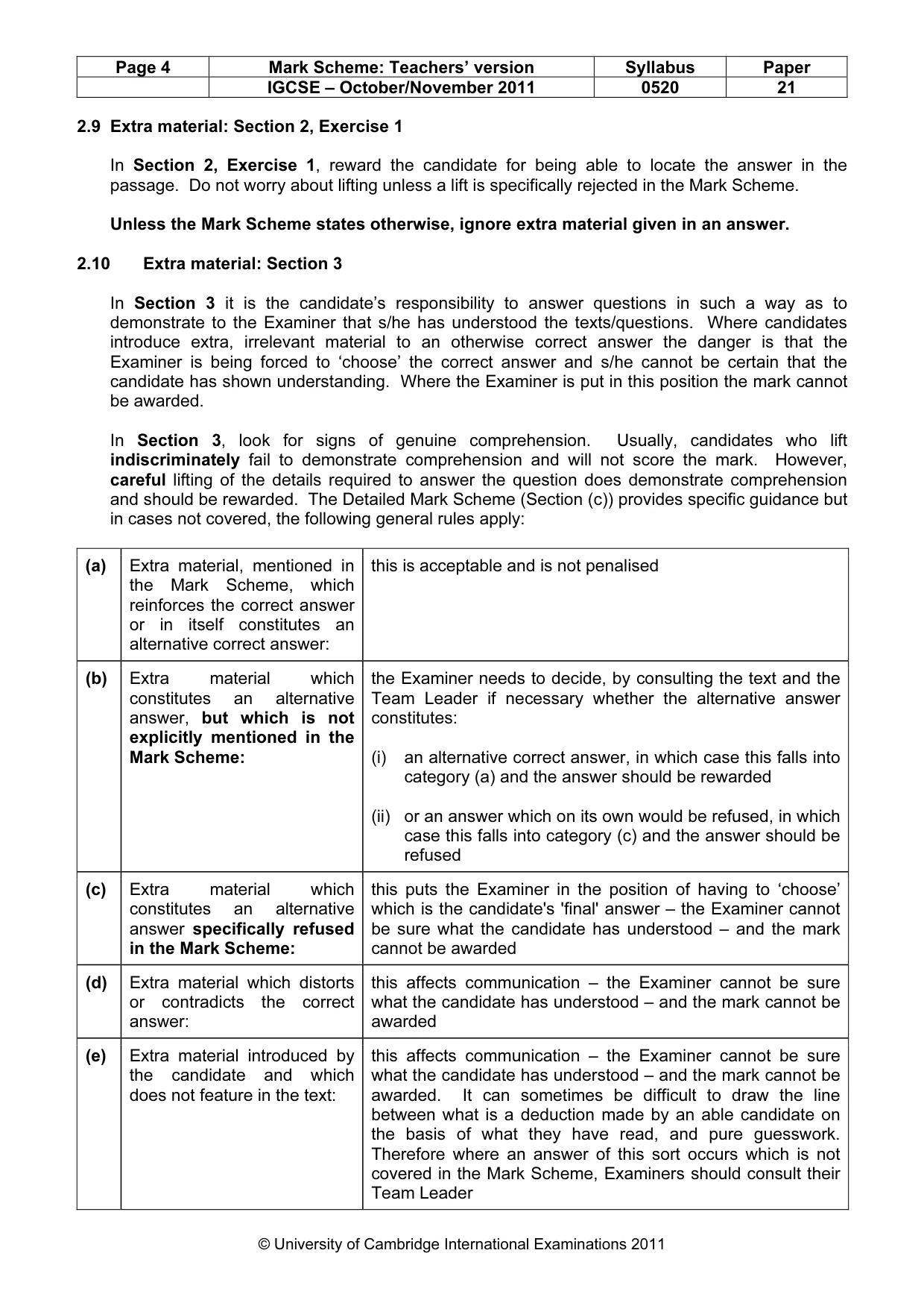 Mark scheme, page 4 of 15