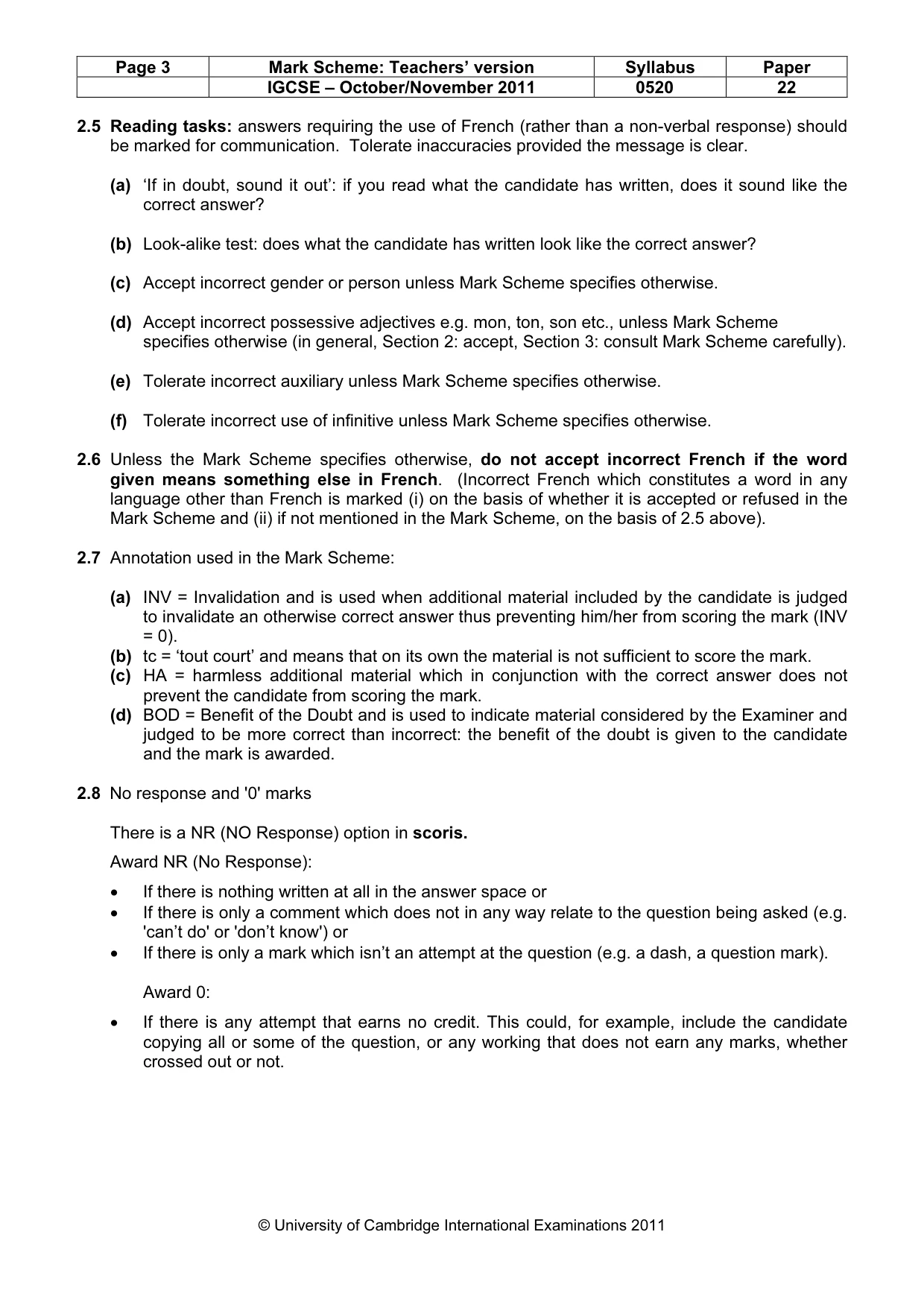 Mark scheme, page 3 of 17
