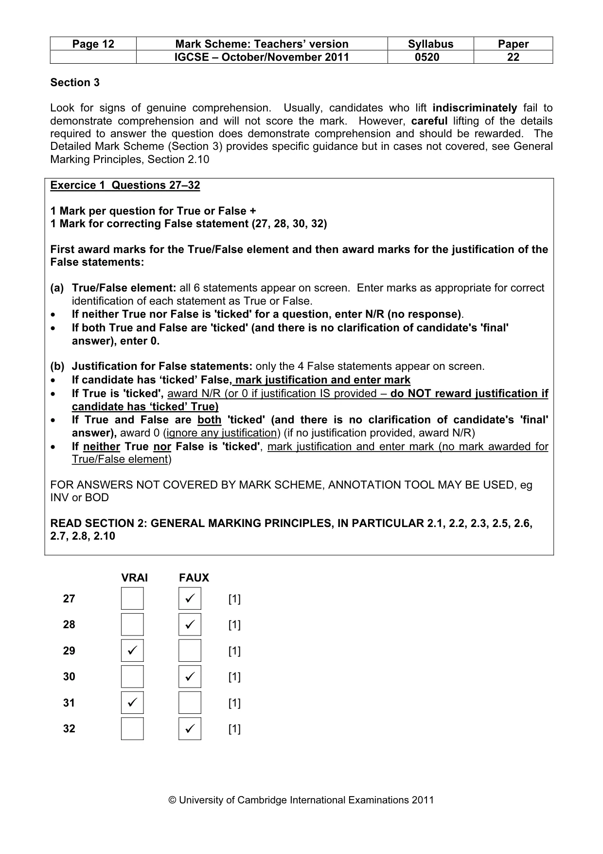 Mark scheme, page 12 of 17