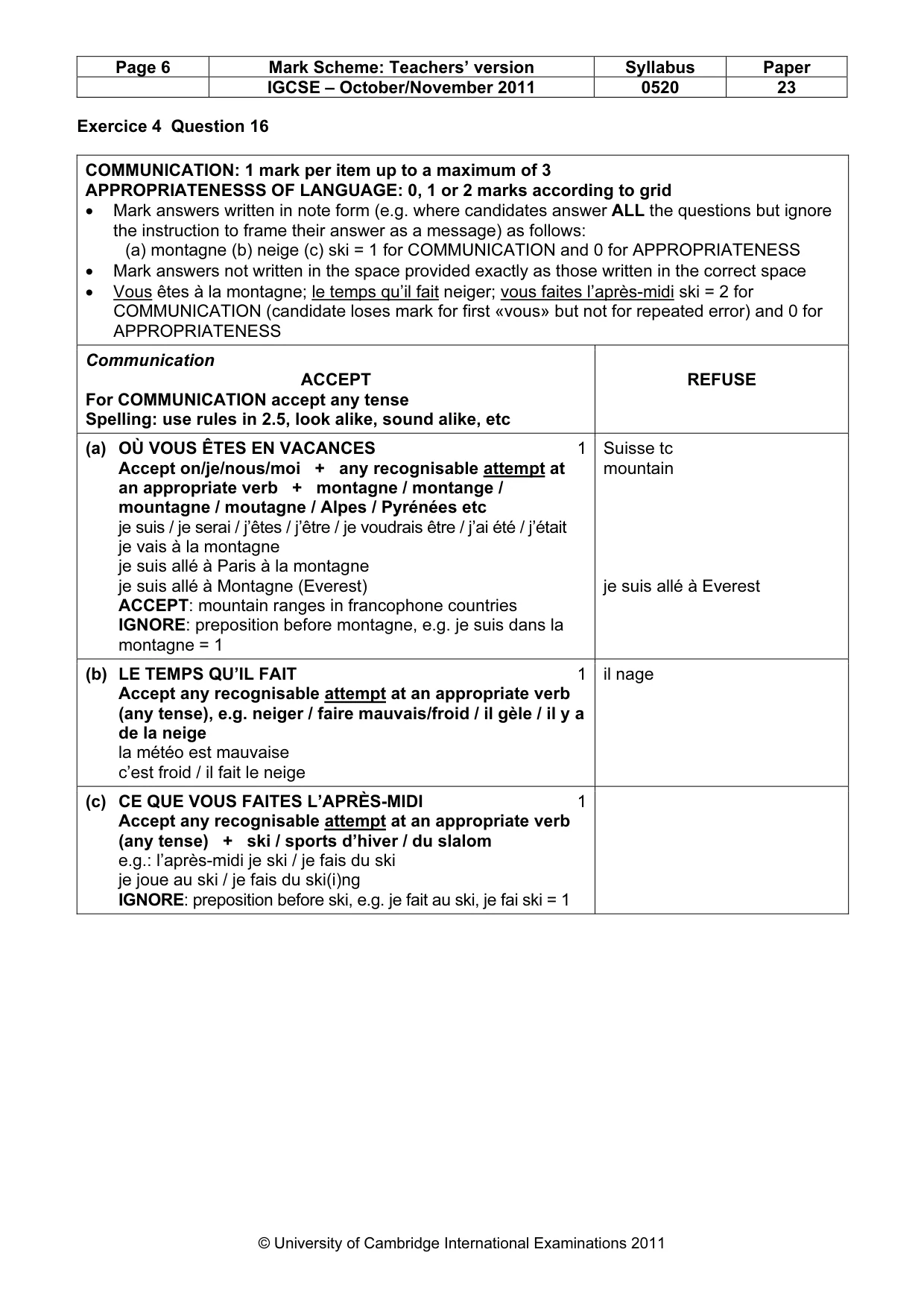 Mark scheme, page 6 of 15