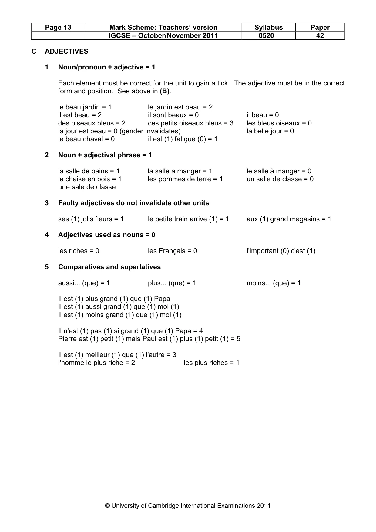 Mark scheme, page 13 of 19