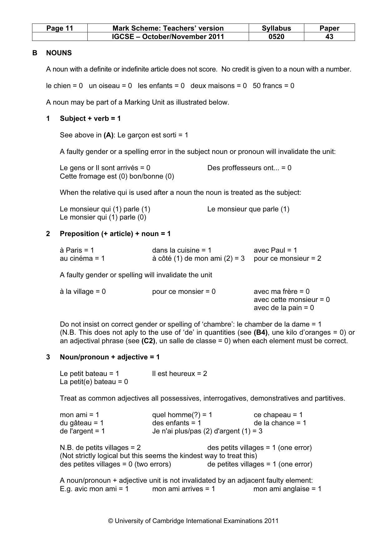 Mark scheme, page 11 of 19