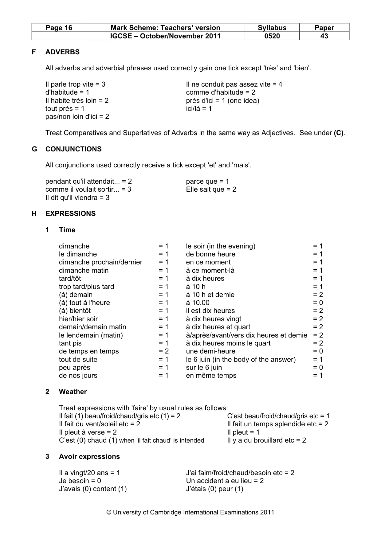 Mark scheme, page 16 of 19