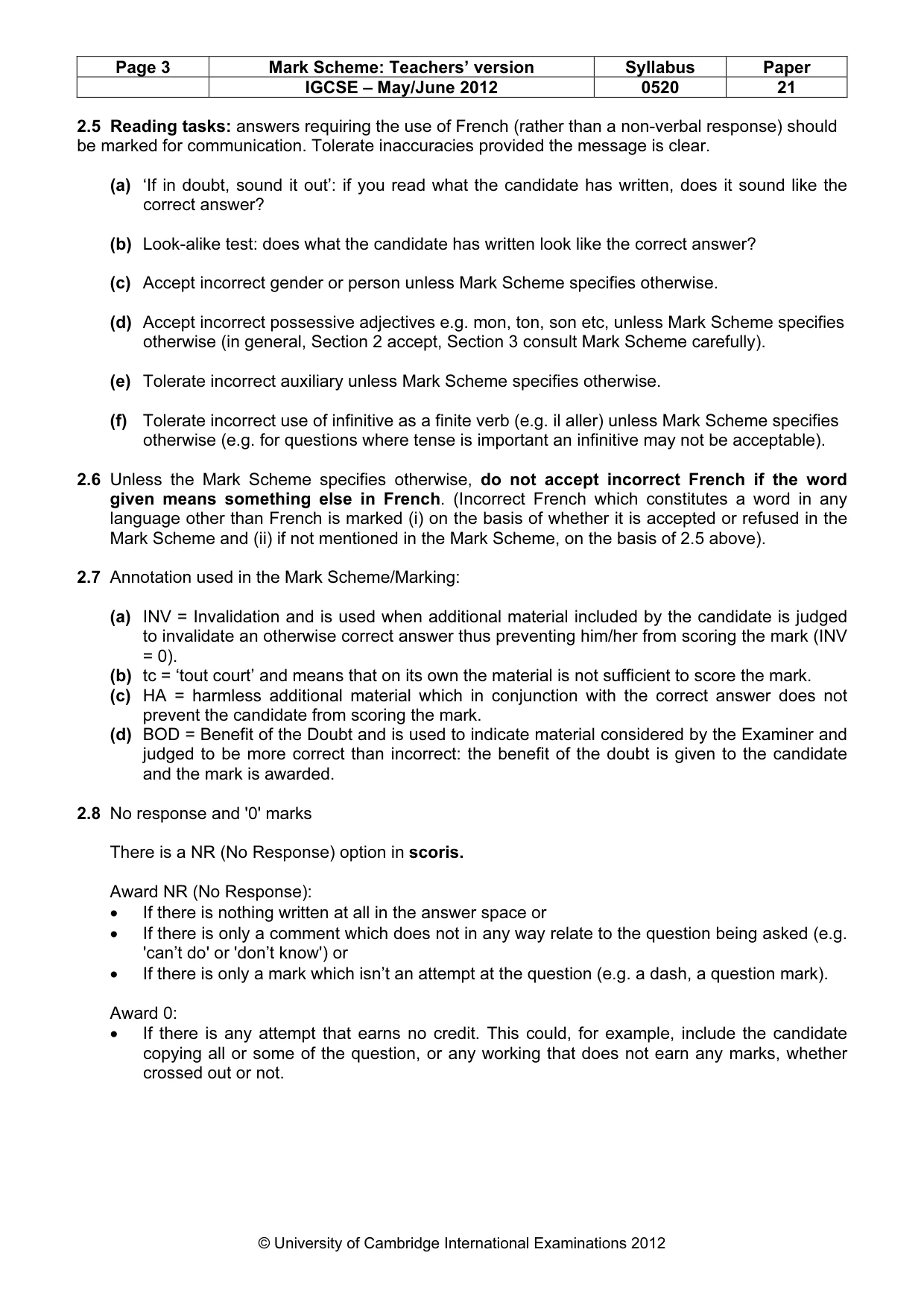 Mark scheme, page 3 of 19