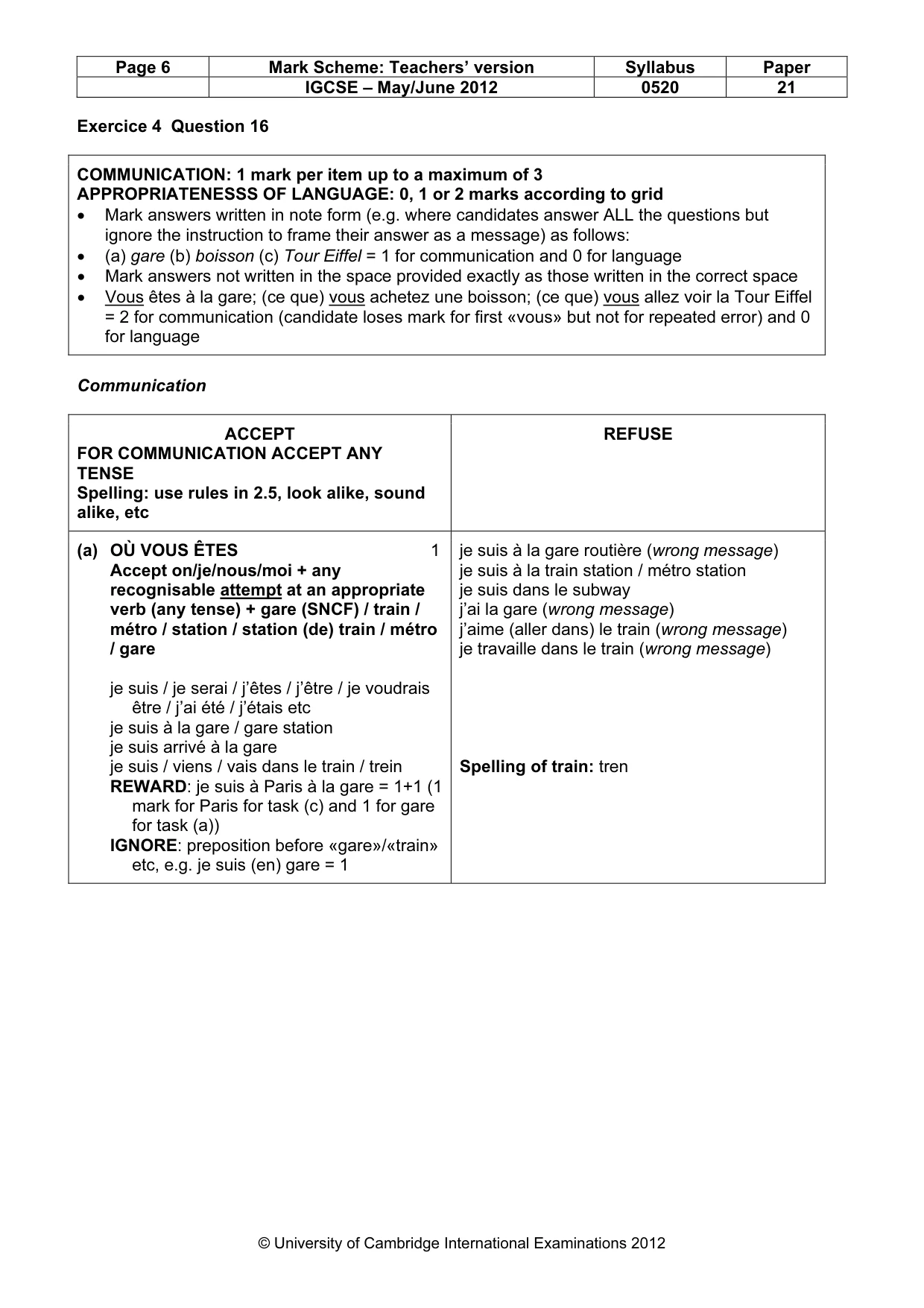 Mark scheme, page 6 of 19