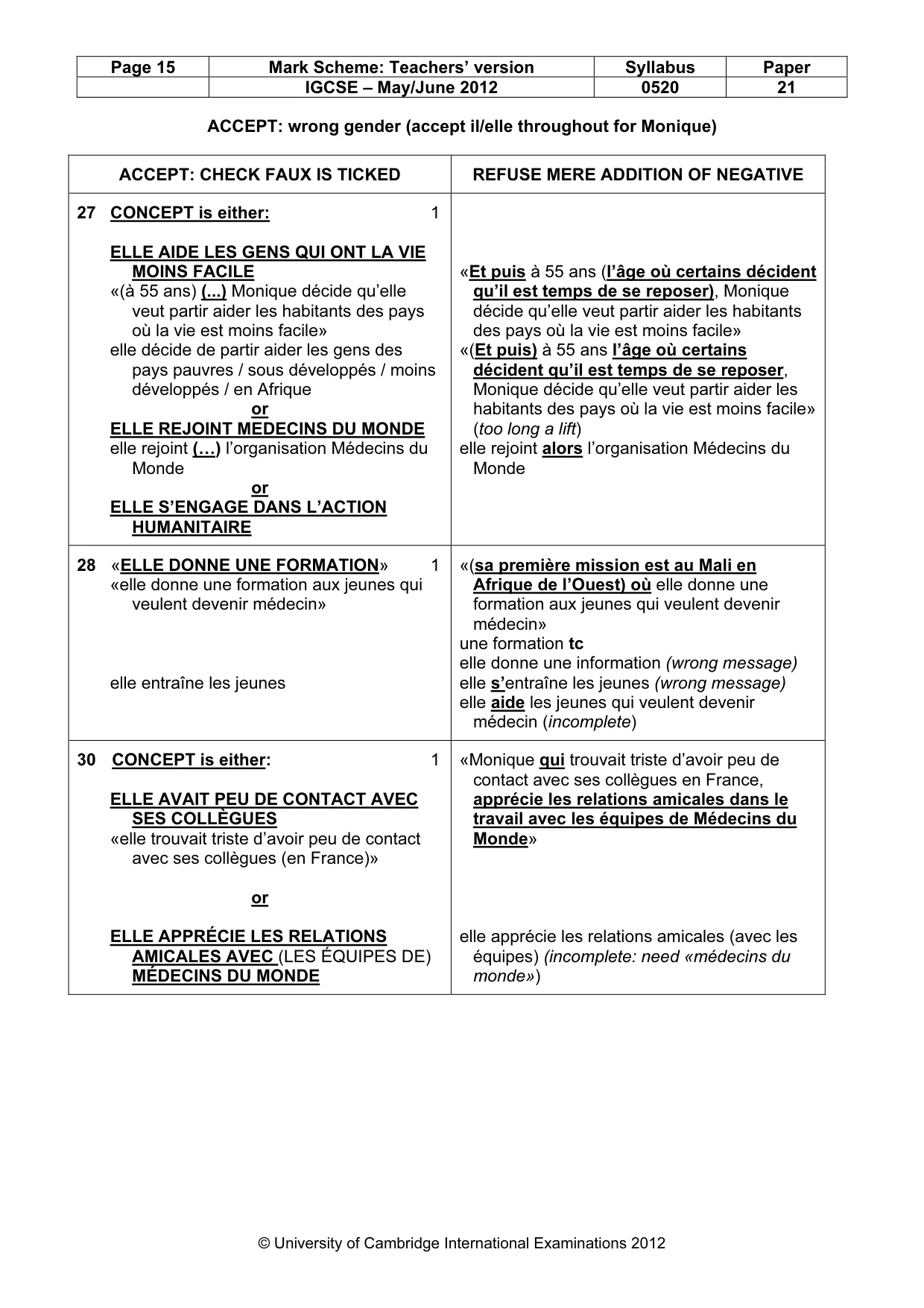 Mark scheme, page 15 of 19