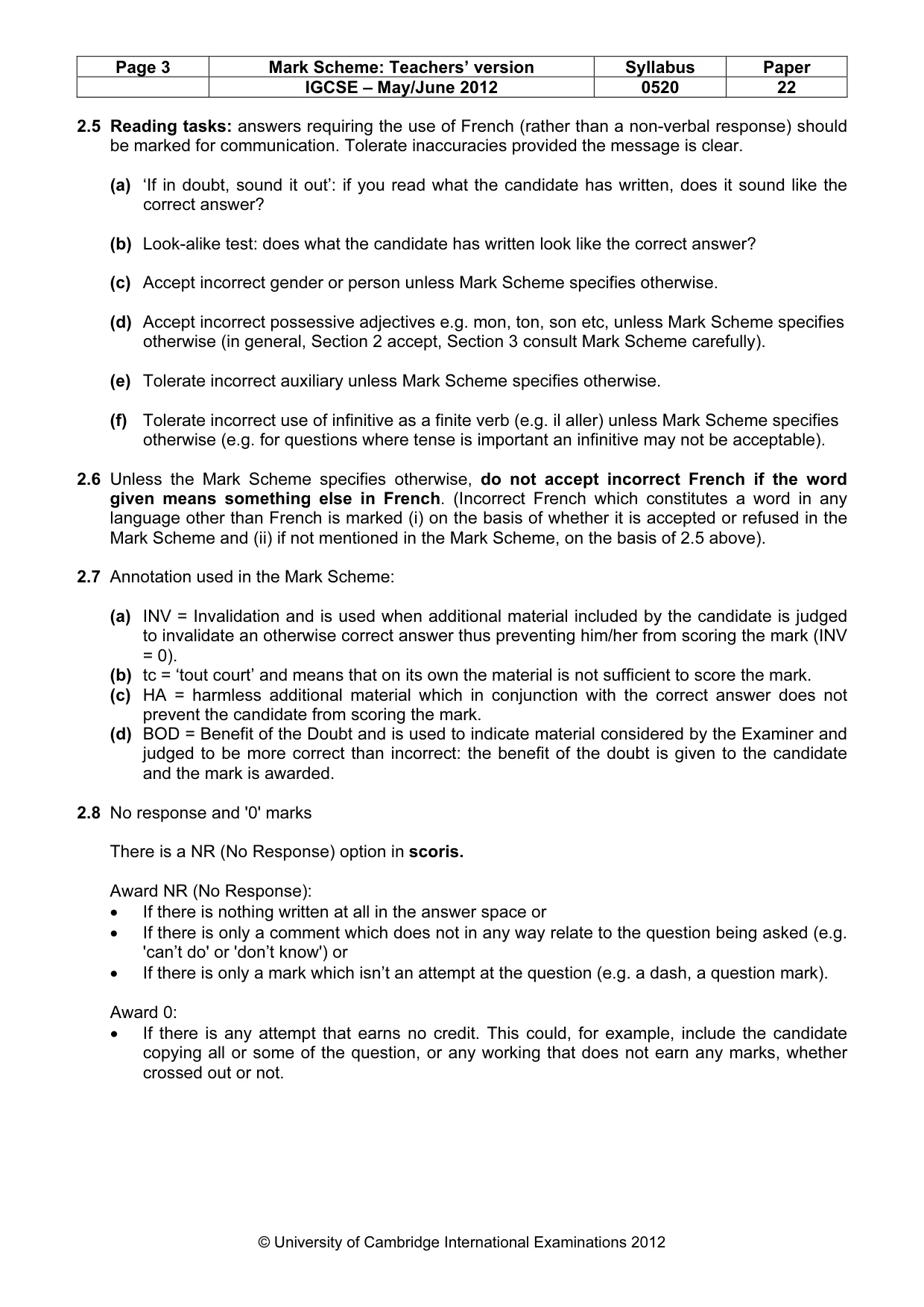 Mark scheme, page 3 of 16