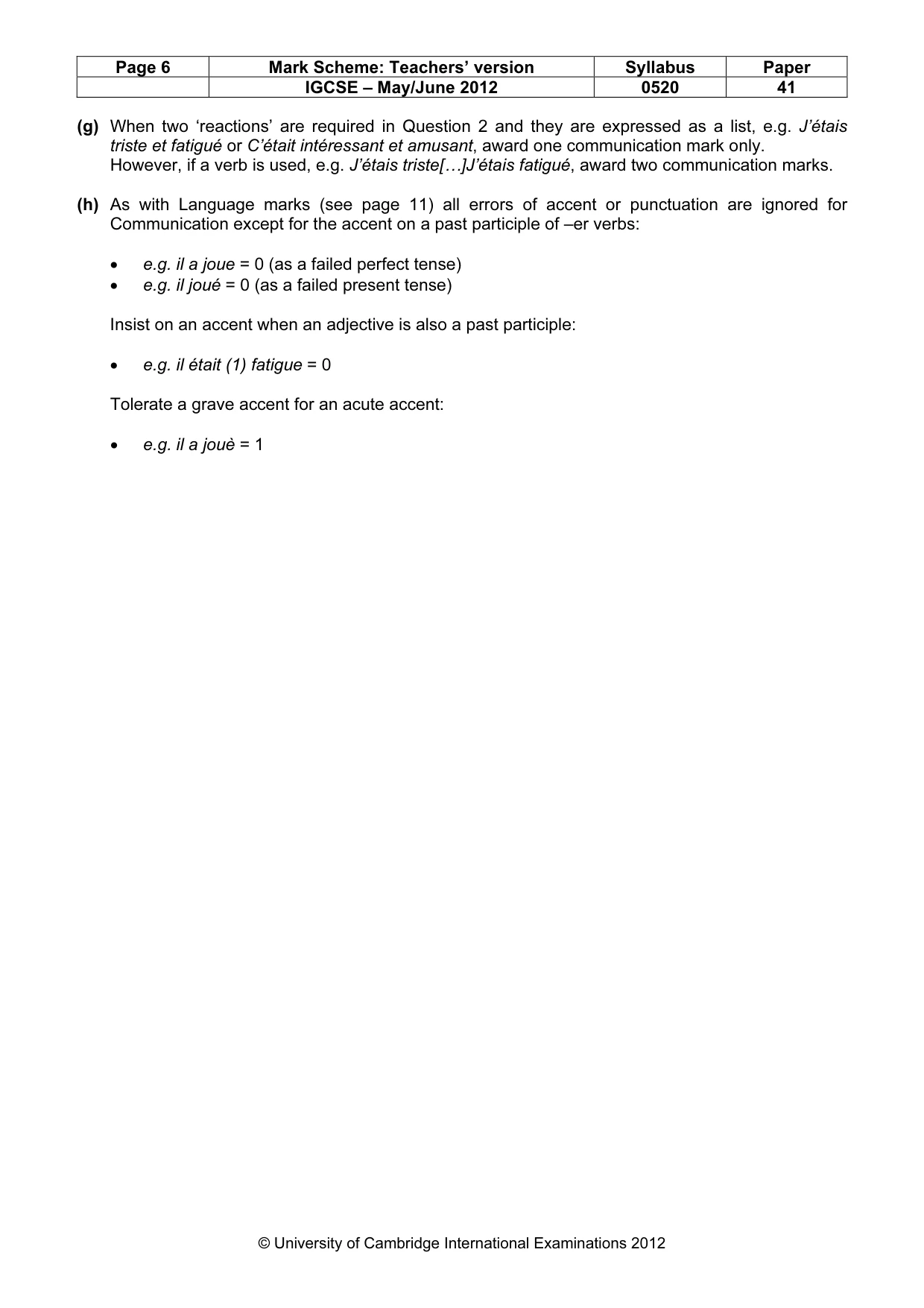 Mark scheme, page 6 of 23
