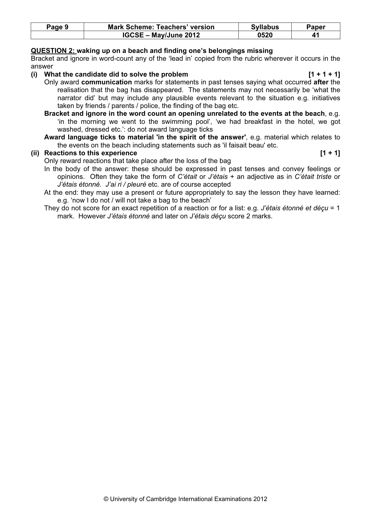 Mark scheme, page 9 of 23