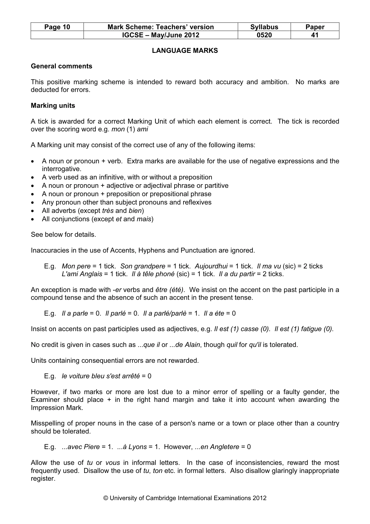 Mark scheme, page 10 of 23