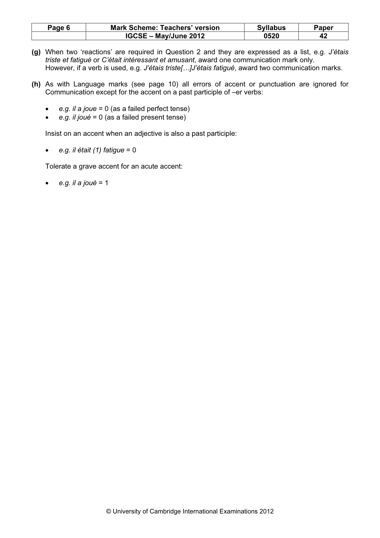 Mark scheme, page 6 of 22