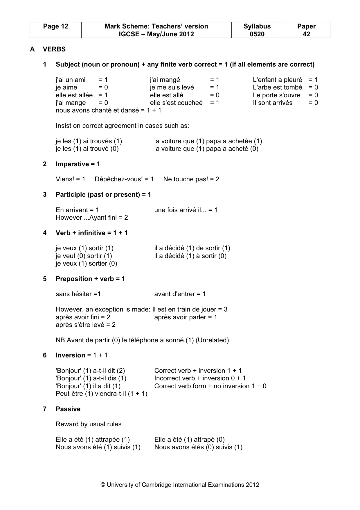 Mark scheme, page 12 of 22