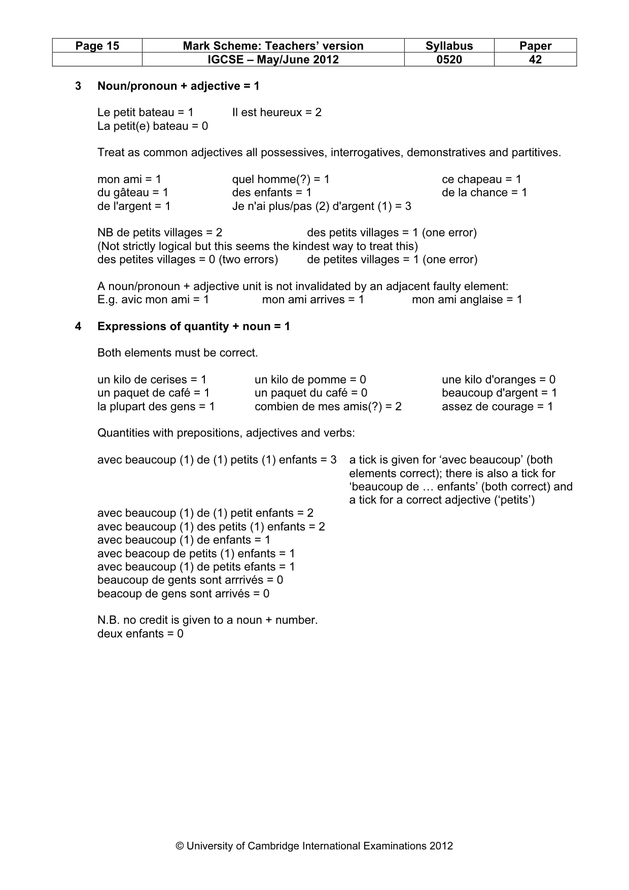 Mark scheme, page 15 of 22