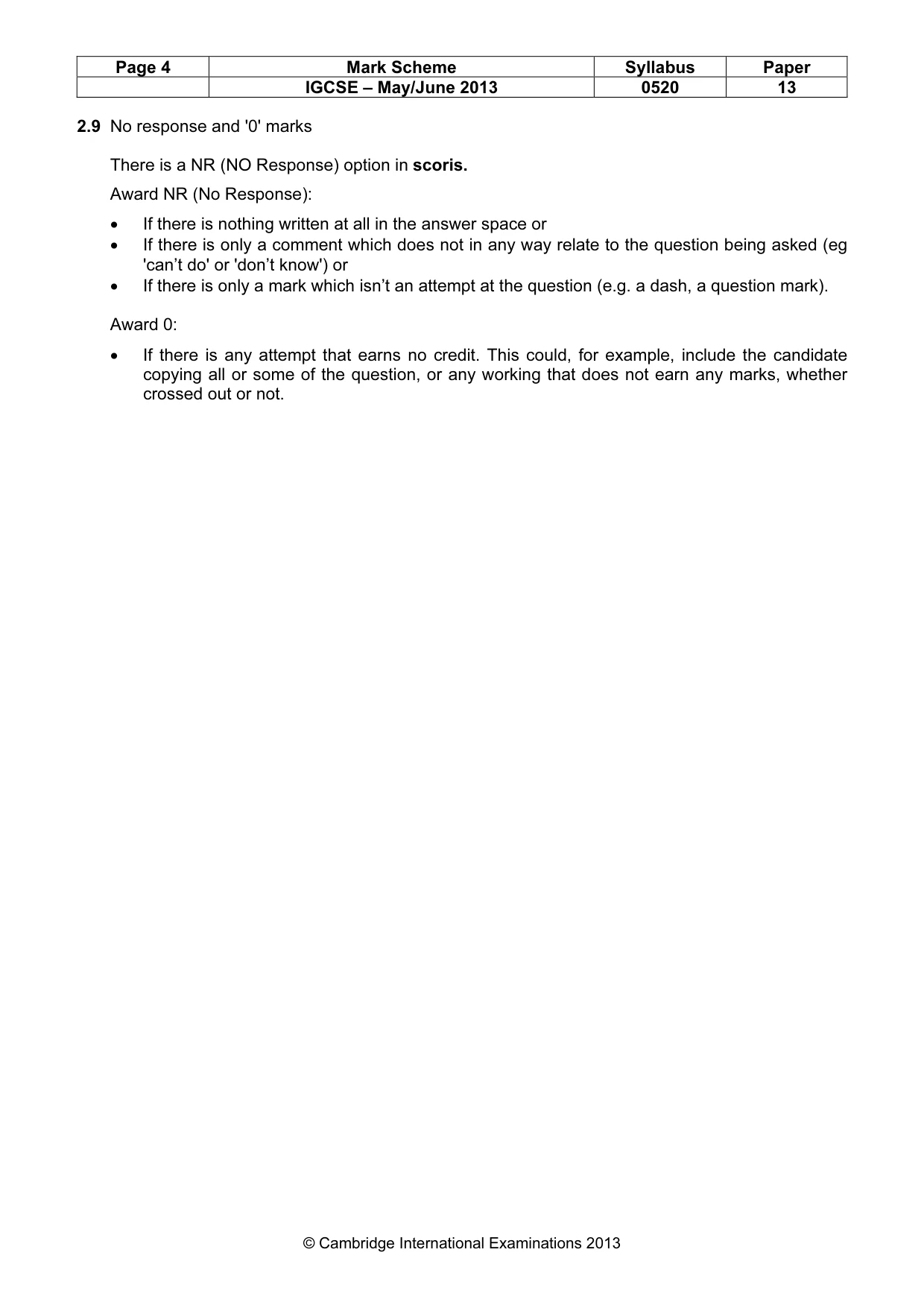 Mark scheme, page 4 of 14