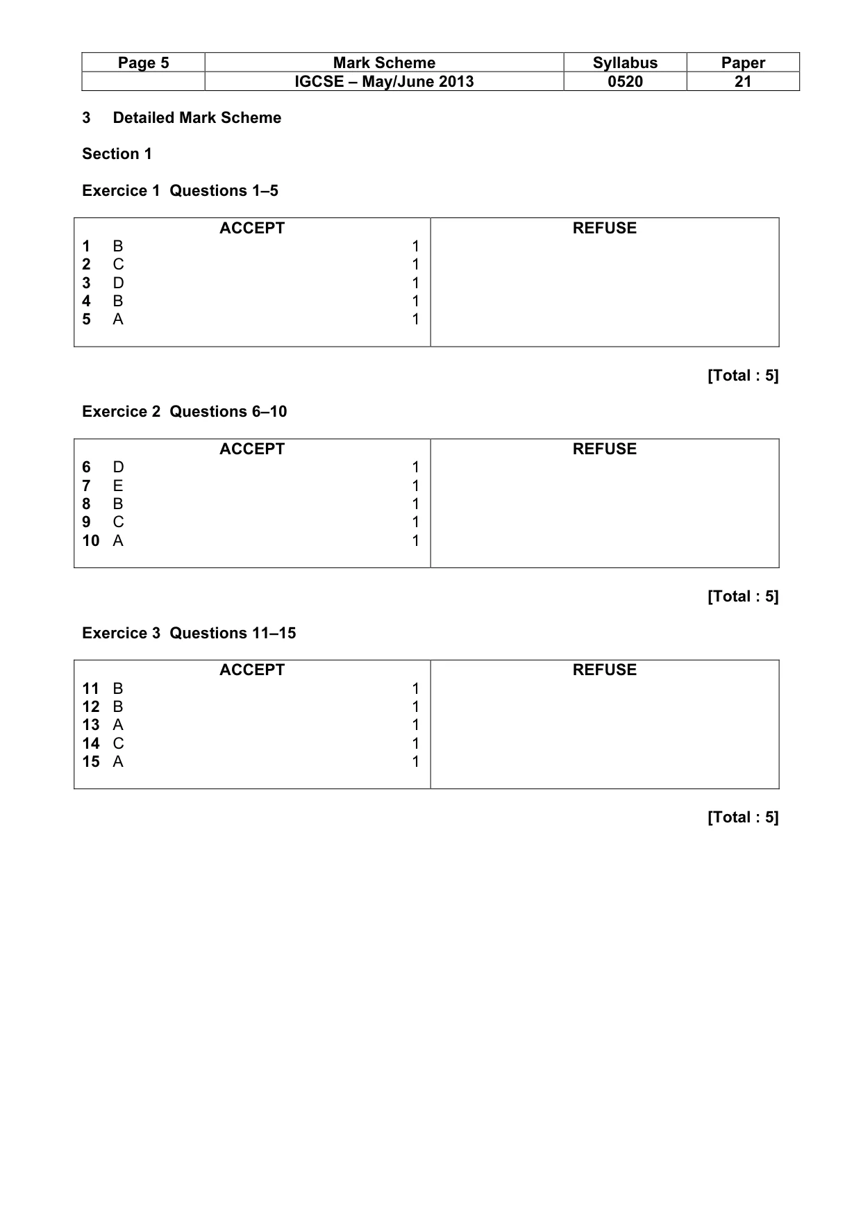 Mark scheme, page 5 of 19