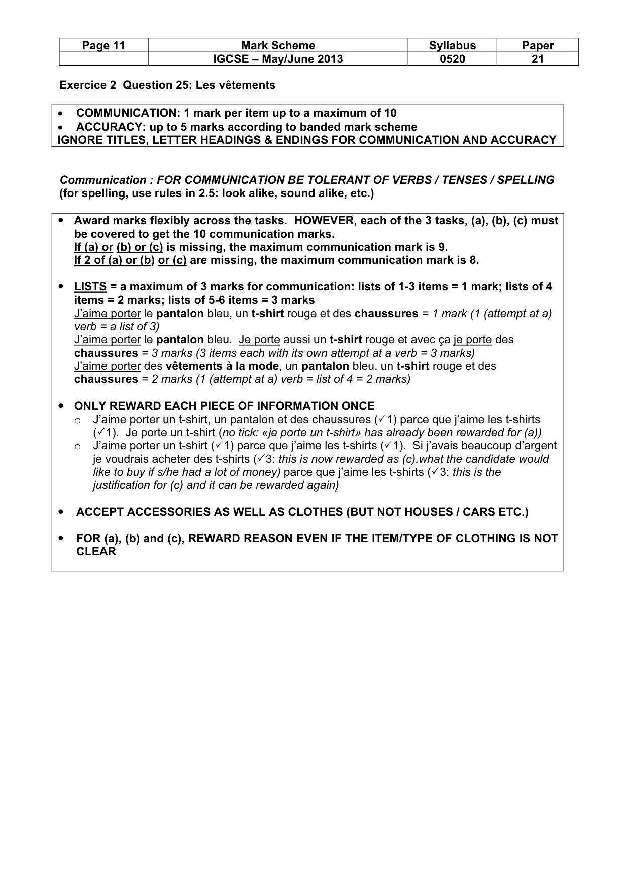 Mark scheme, page 11 of 19