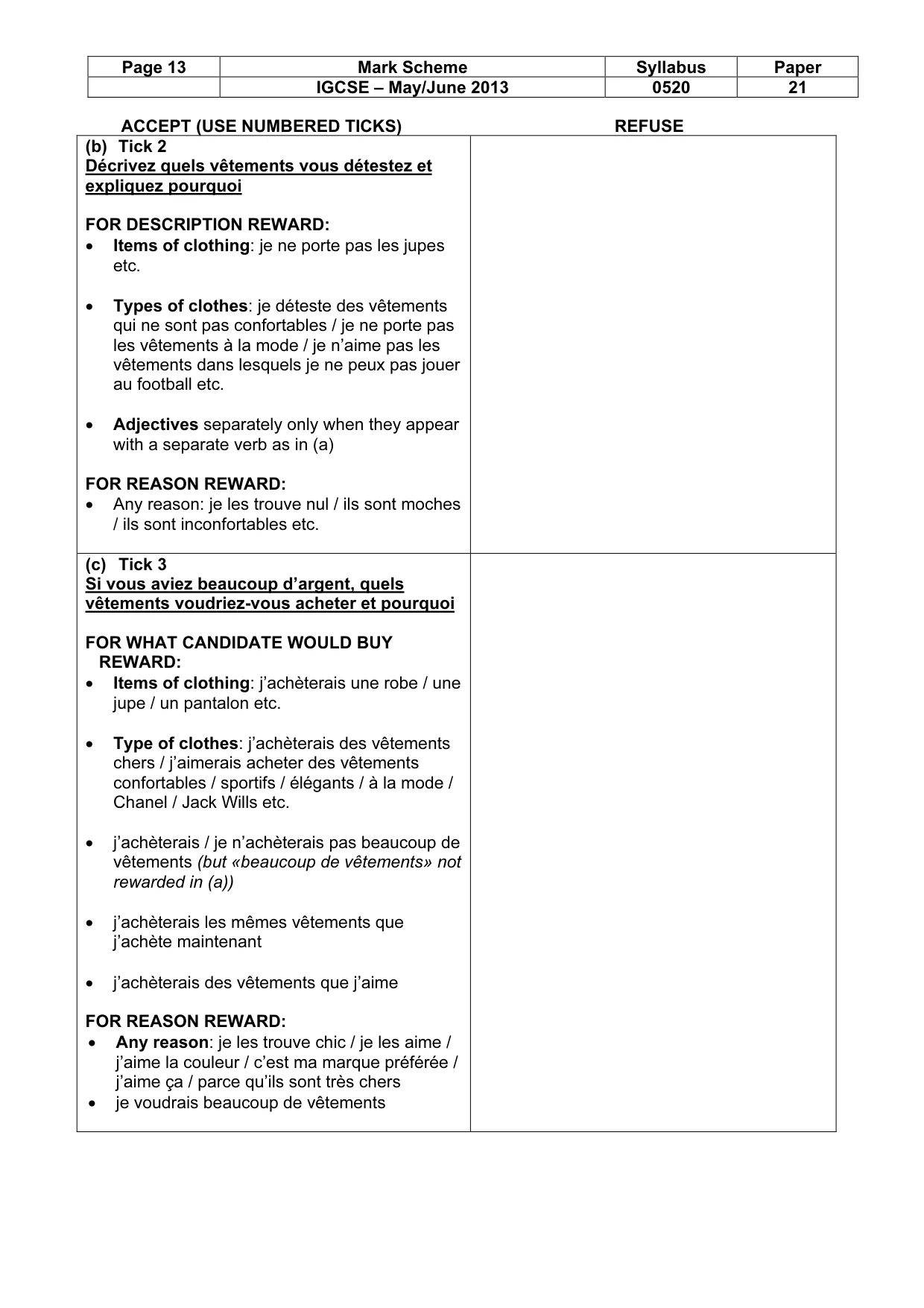Mark scheme, page 13 of 19
