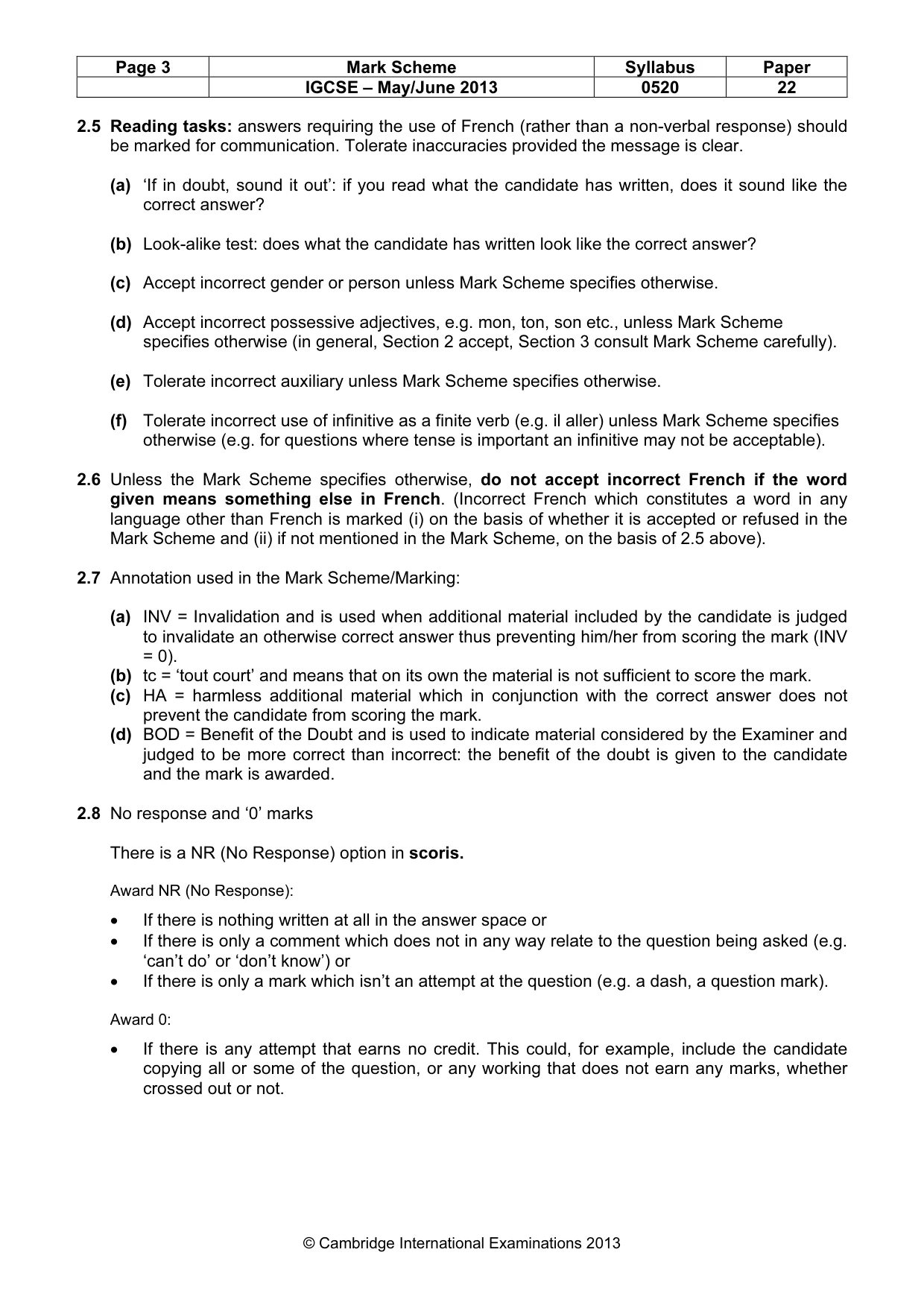 Mark scheme, page 3 of 17