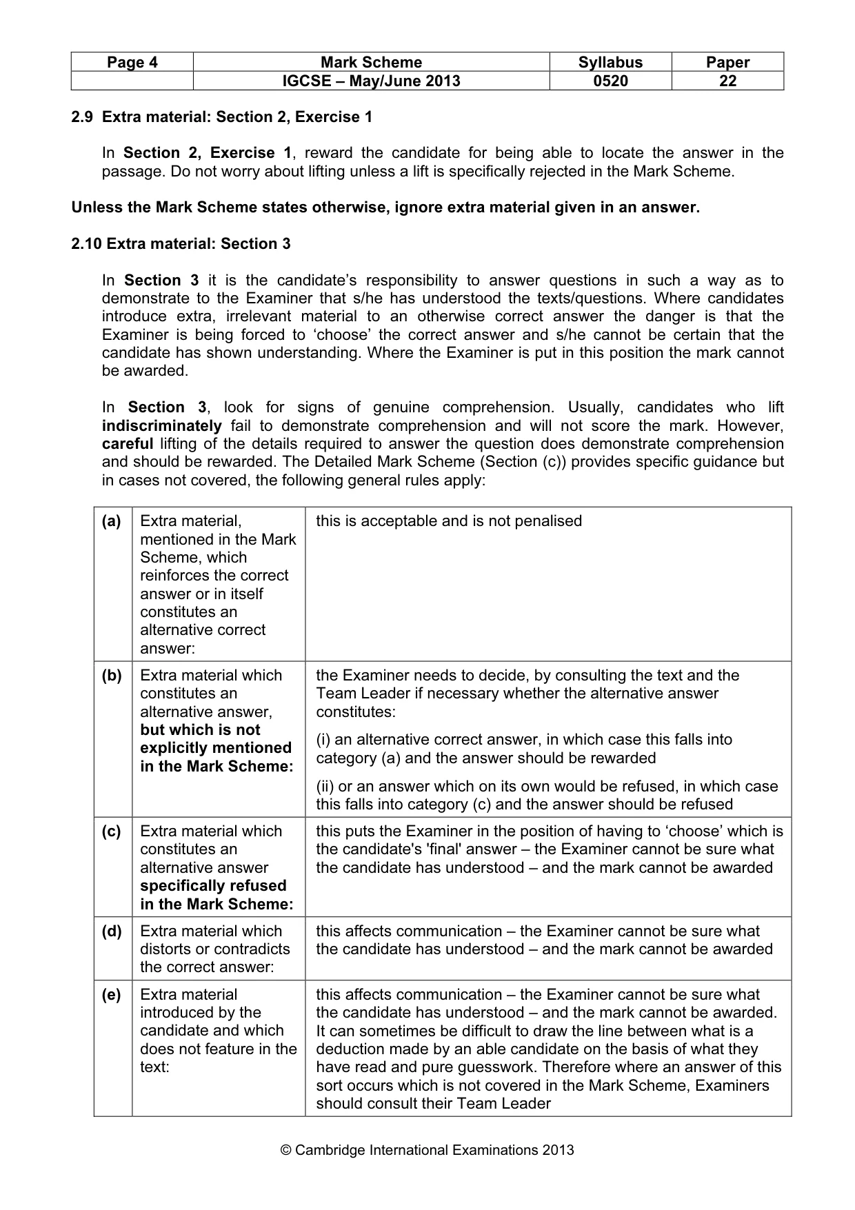 Mark scheme, page 4 of 17
