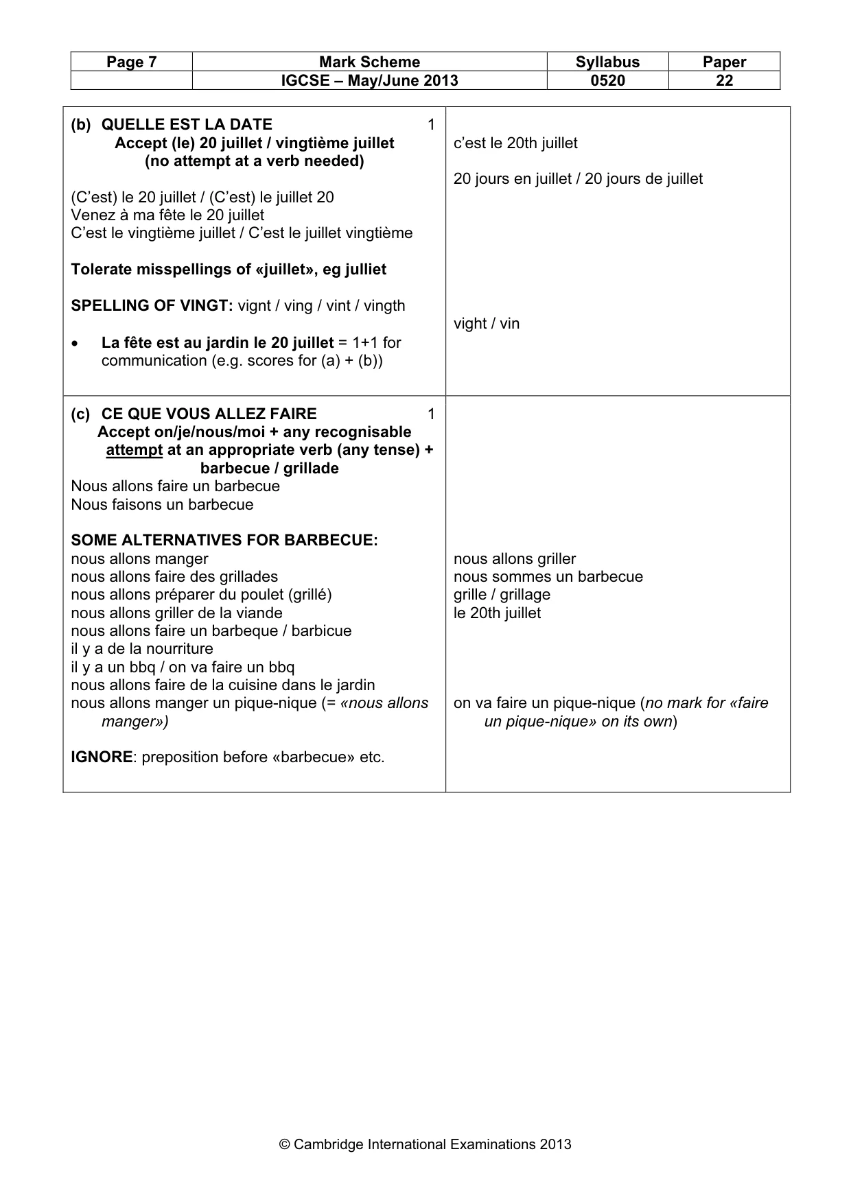 Mark scheme, page 7 of 17