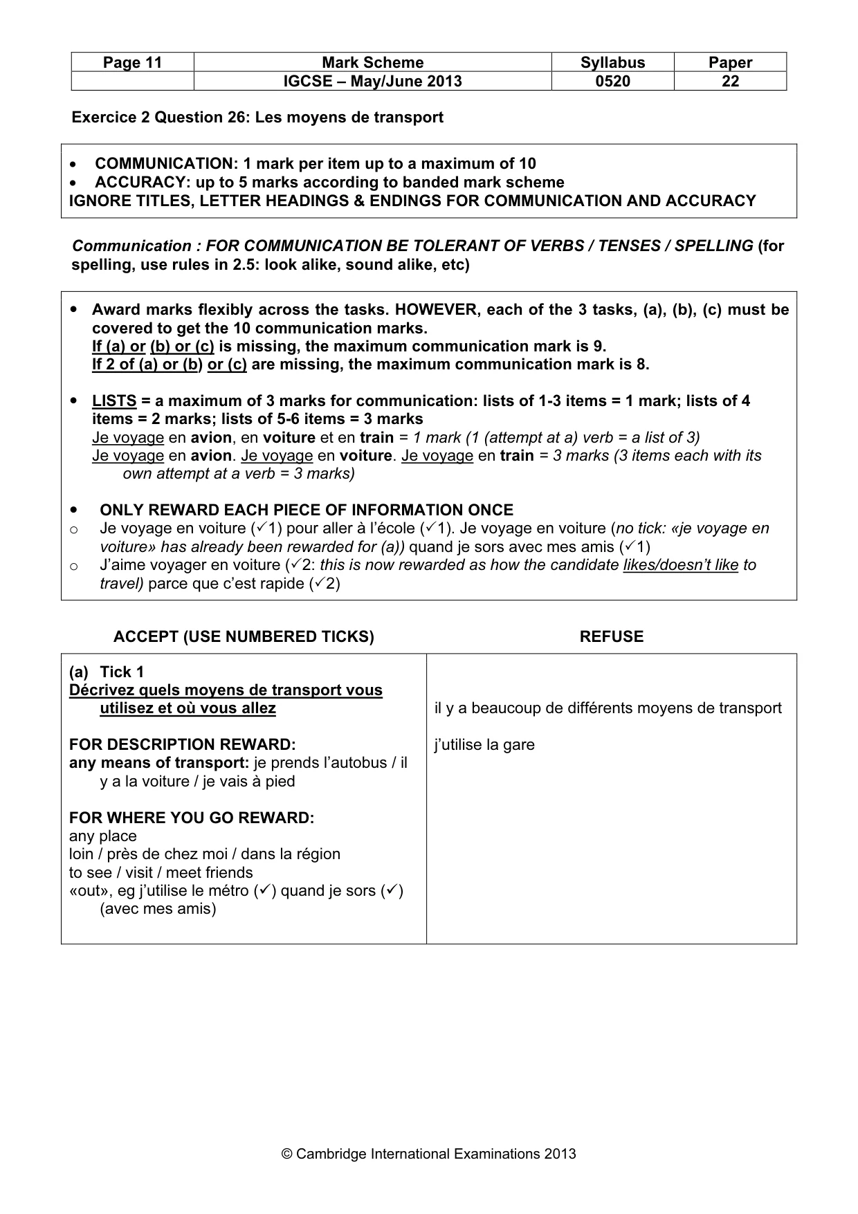 Mark scheme, page 11 of 17