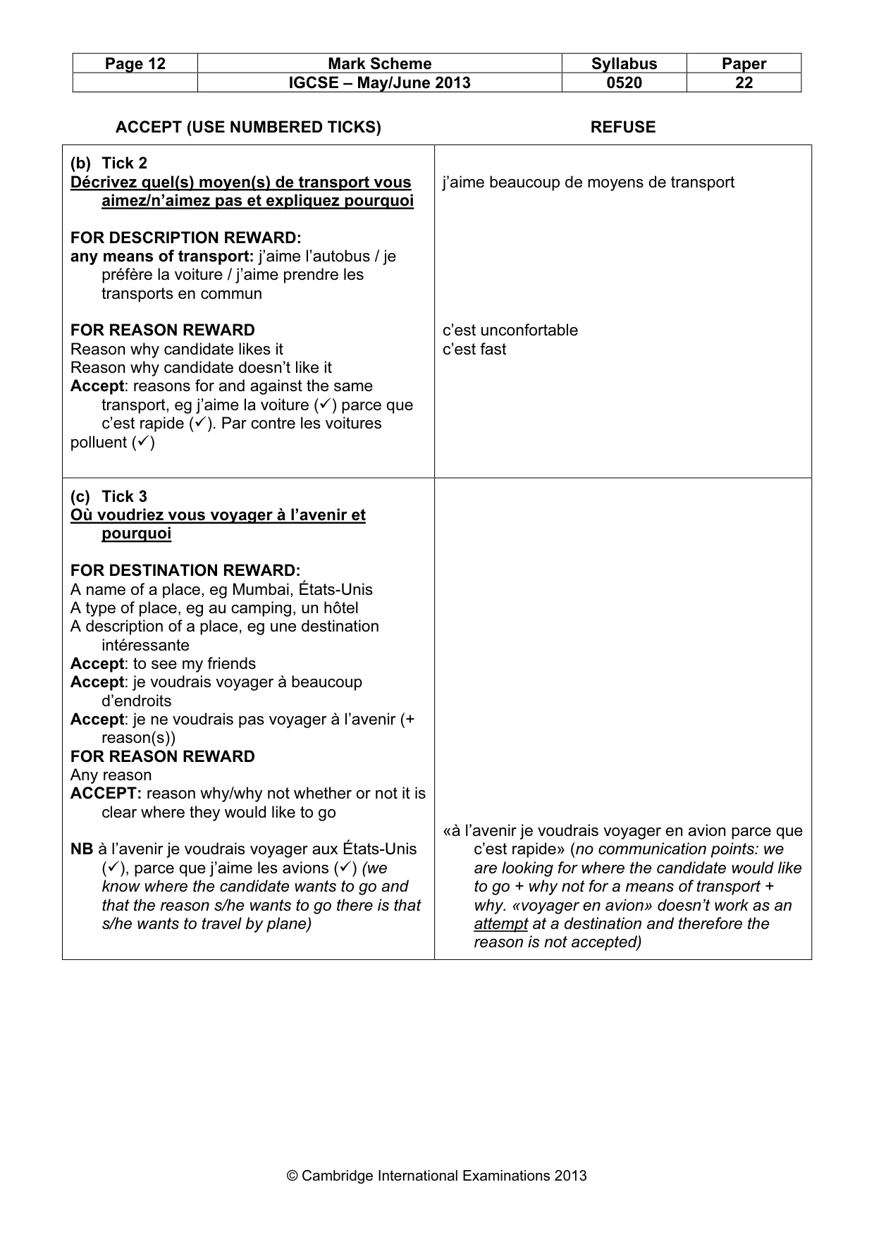Mark scheme, page 12 of 17