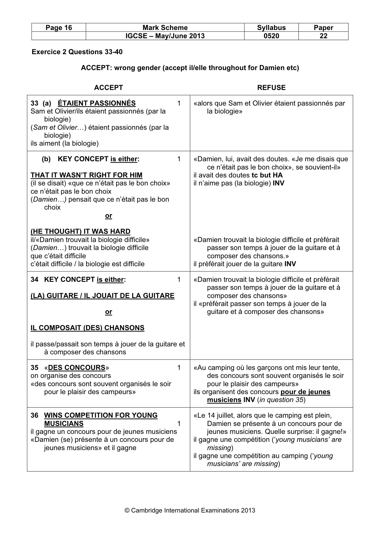 Mark scheme, page 16 of 17