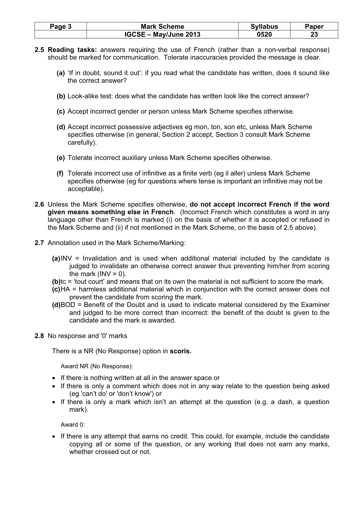 Mark scheme, page 3 of 14