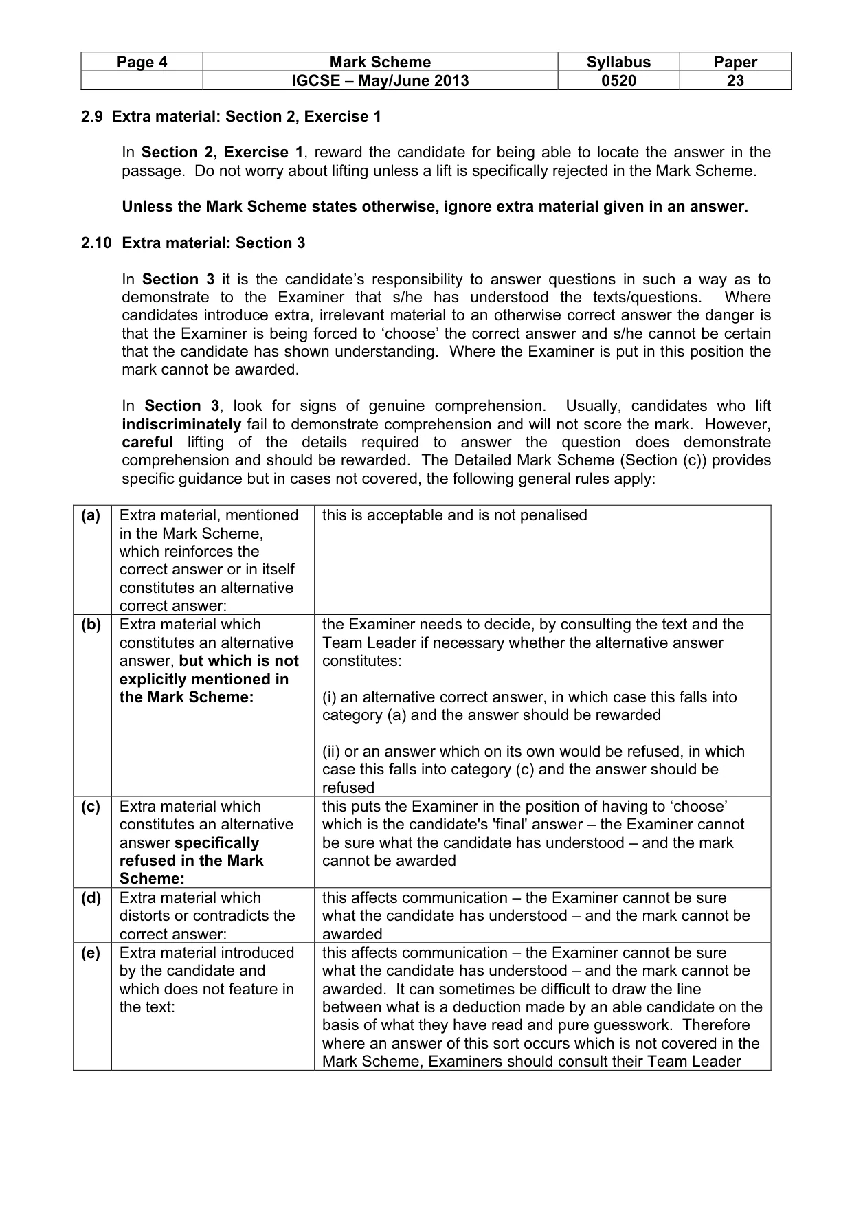 Mark scheme, page 4 of 14