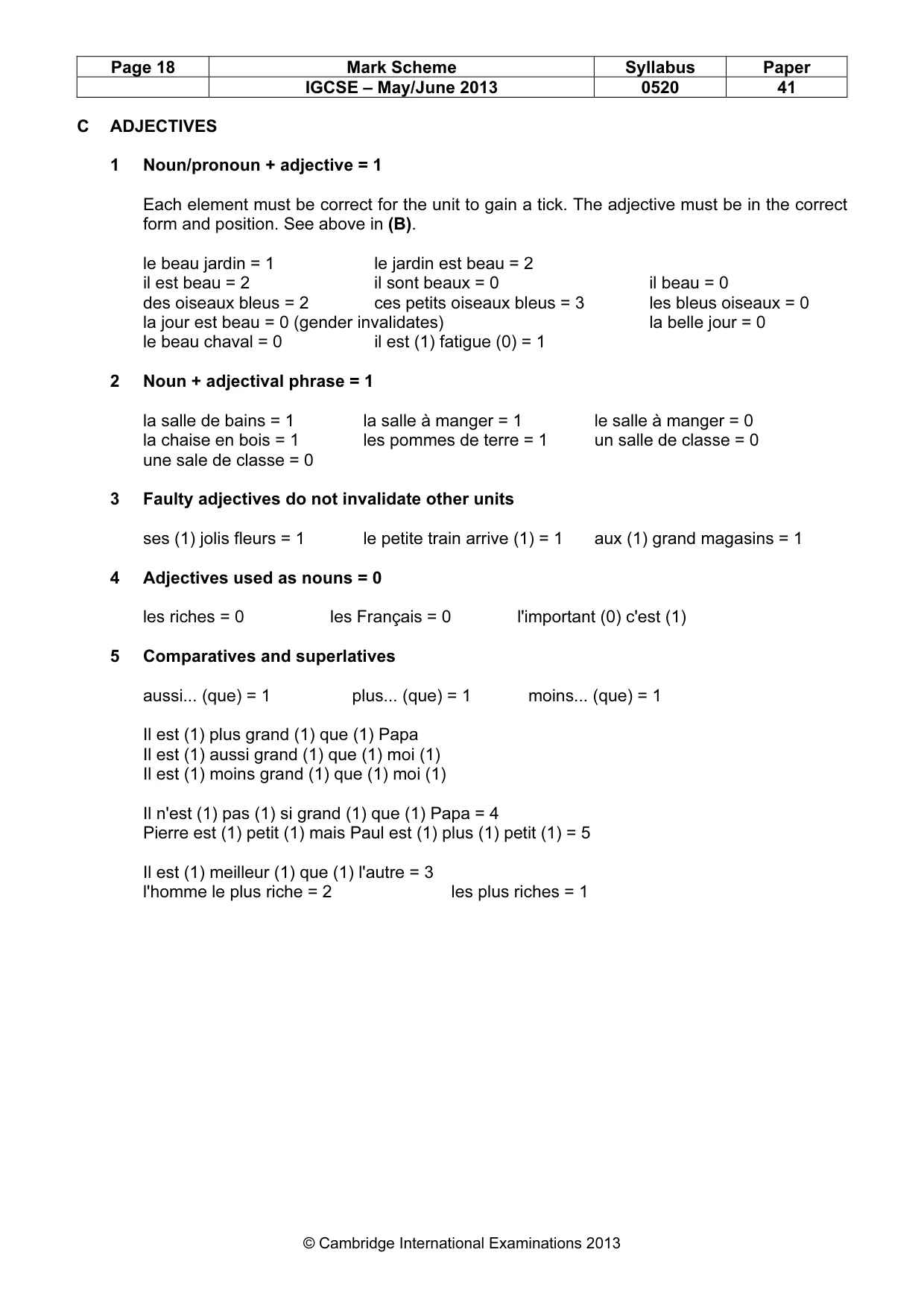 Mark scheme, page 18 of 24