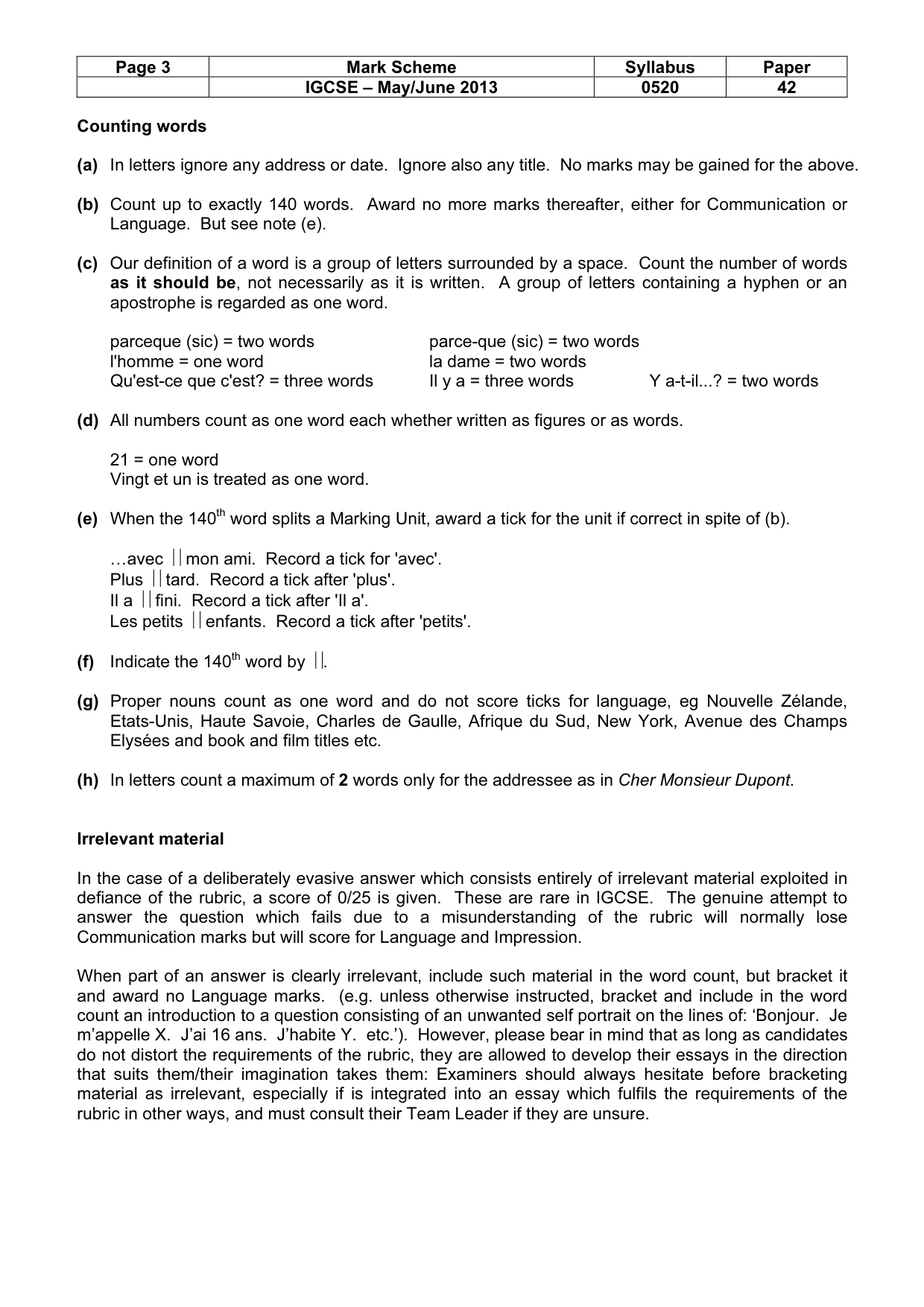 Mark scheme, page 3 of 23