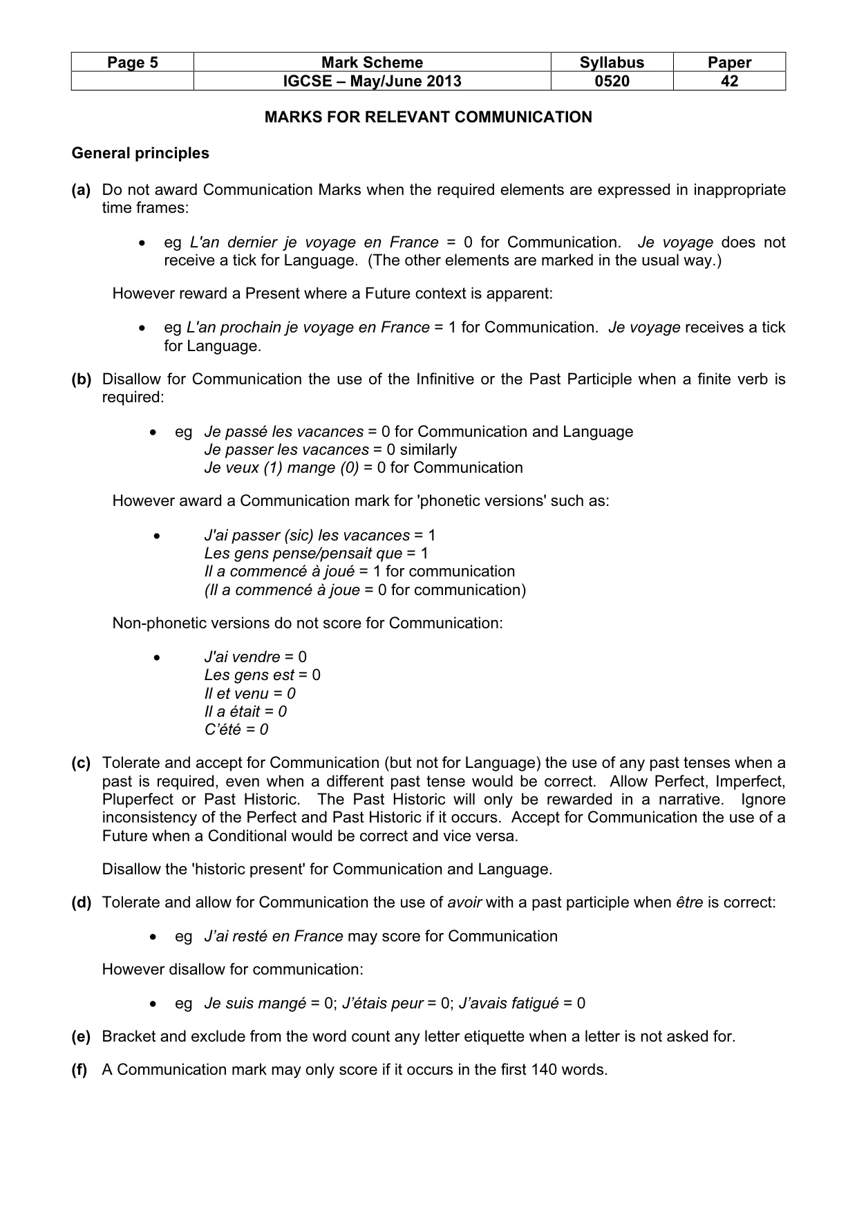 Mark scheme, page 5 of 23