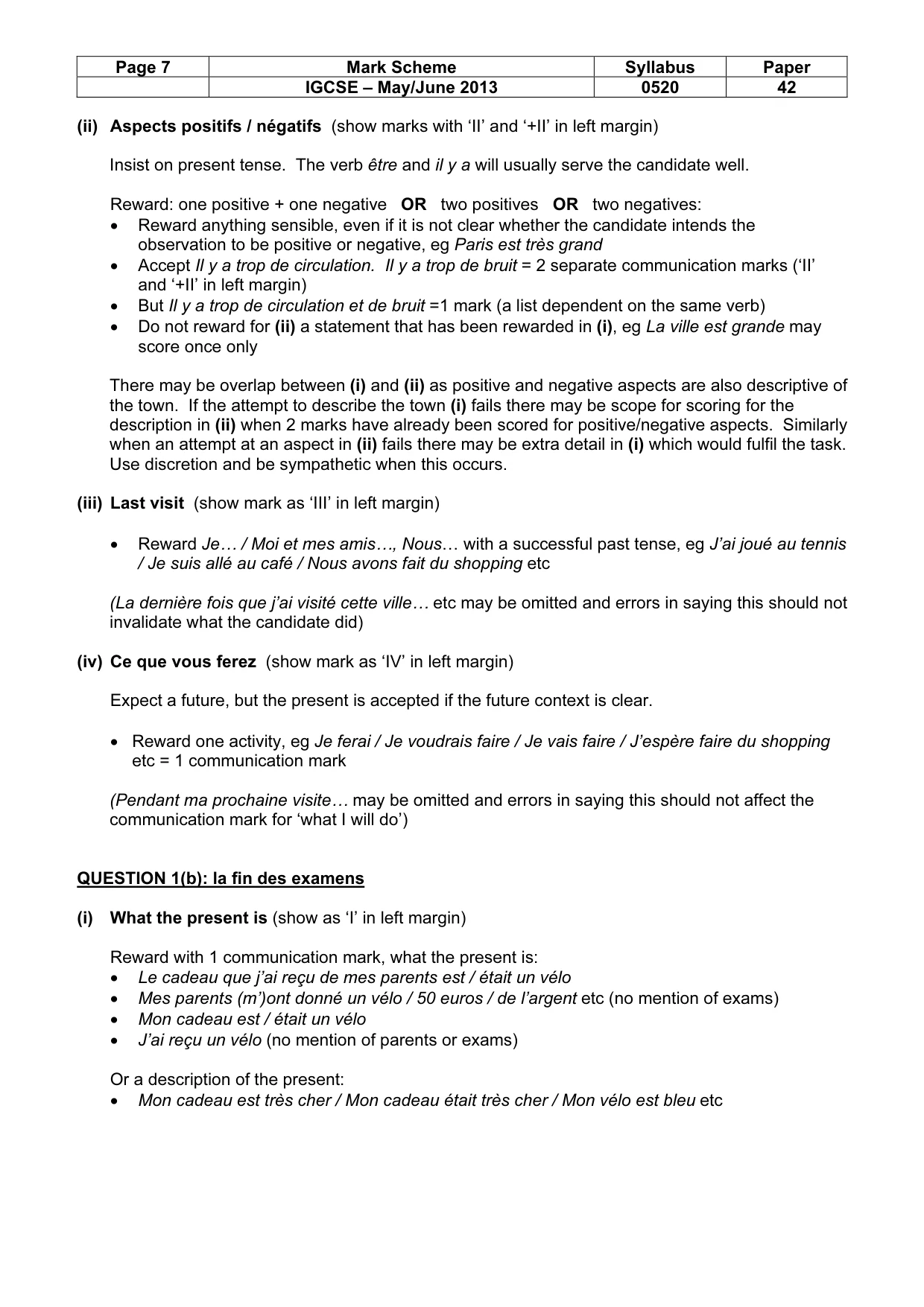Mark scheme, page 7 of 23