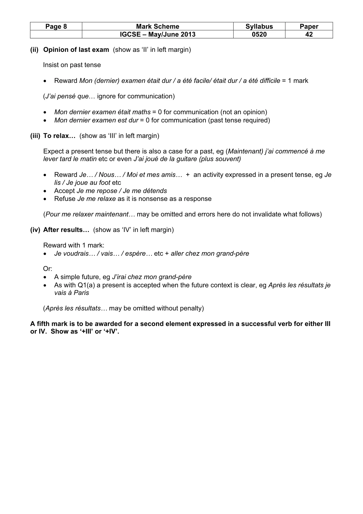 Mark scheme, page 8 of 23