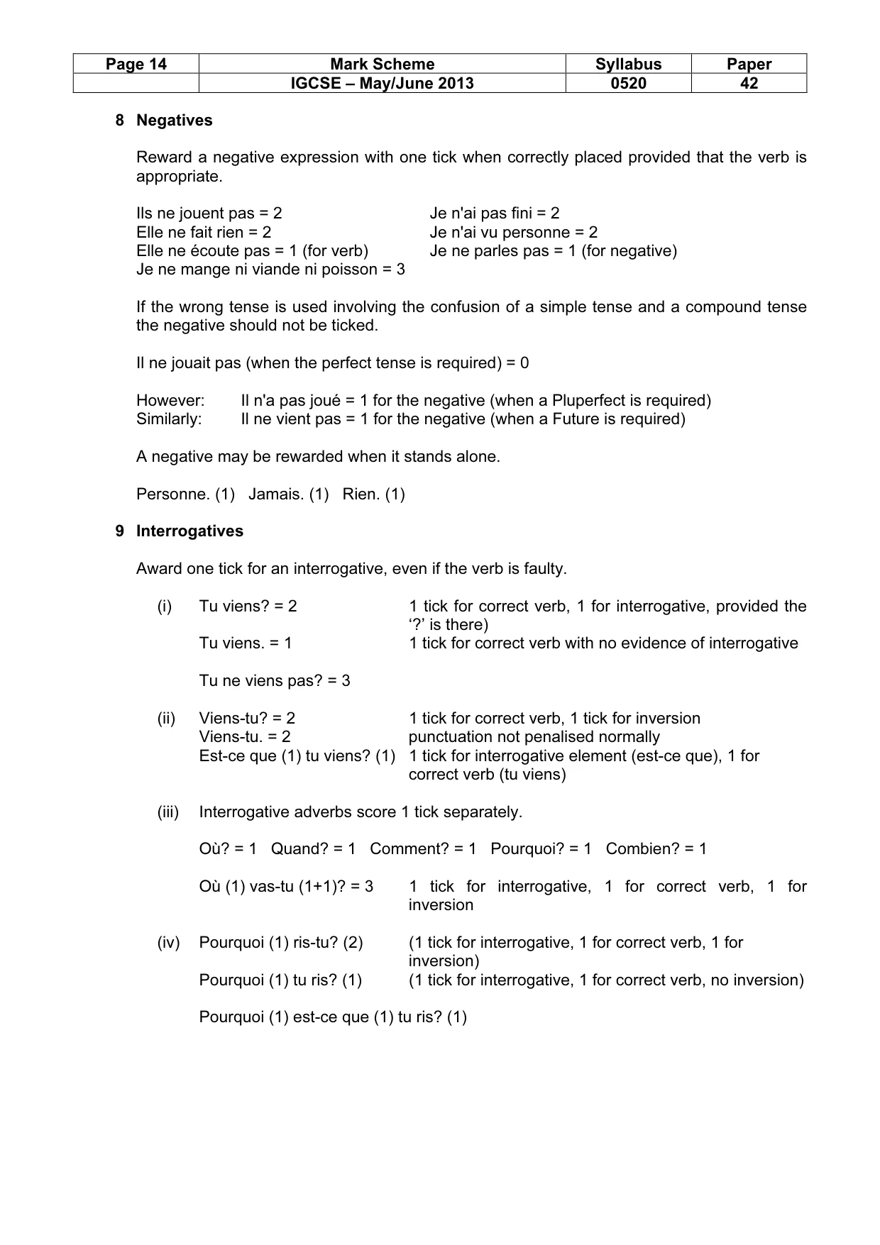 Mark scheme, page 14 of 23