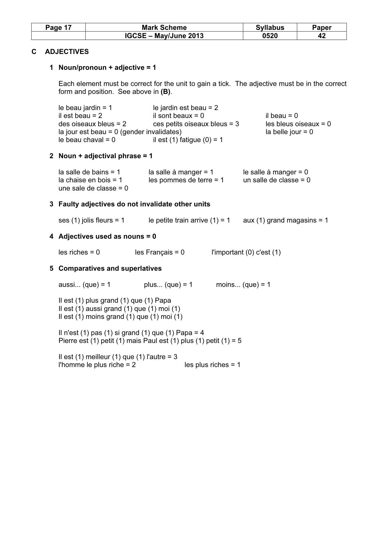 Mark scheme, page 17 of 23
