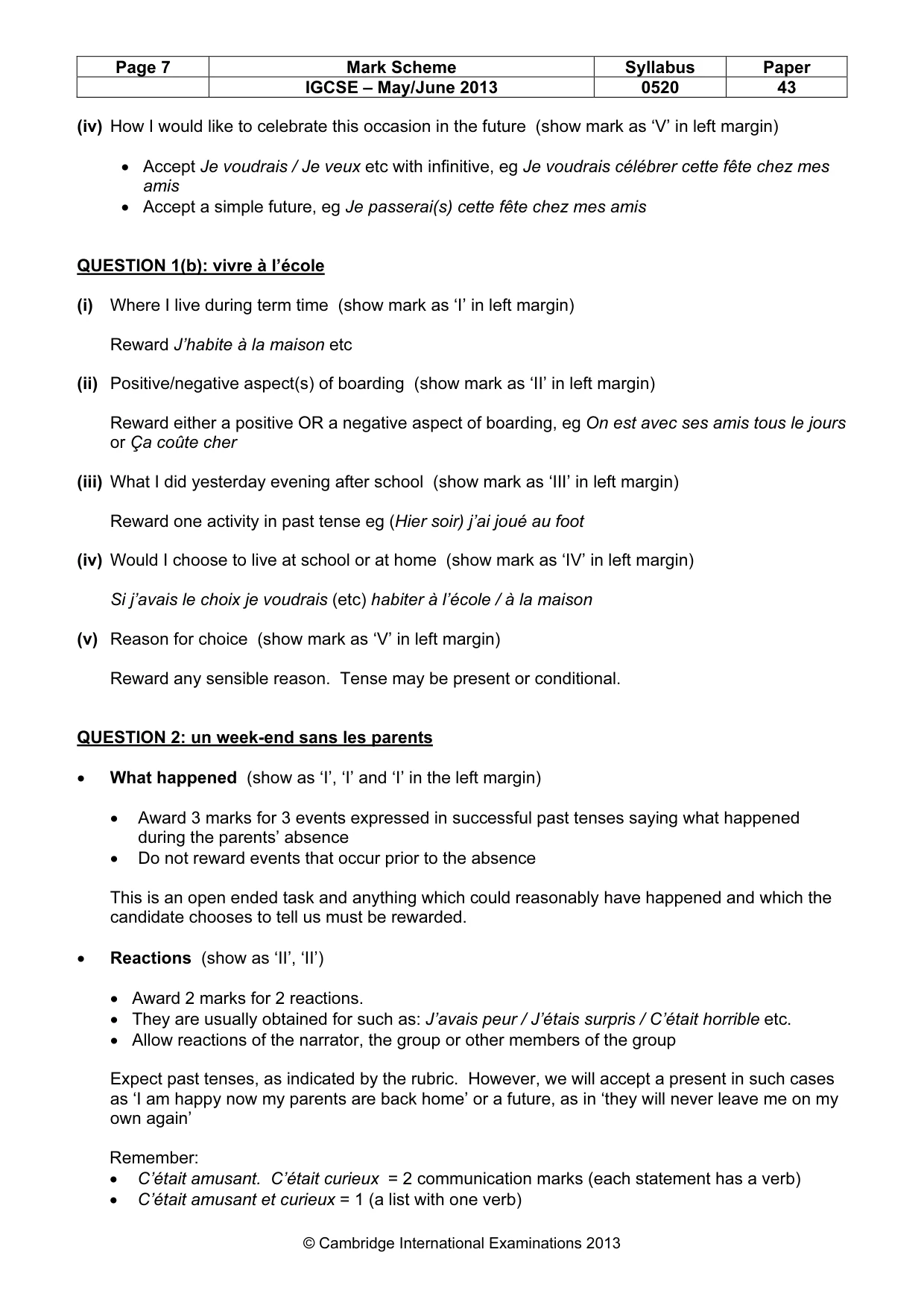 Mark scheme, page 7 of 21