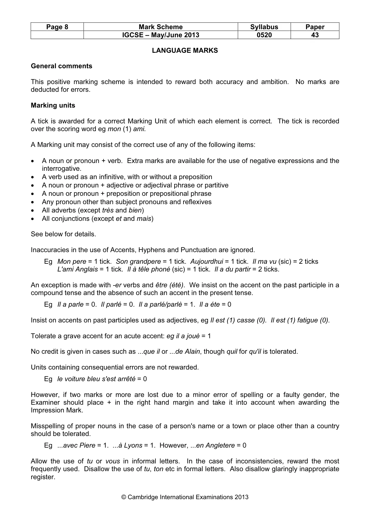 Mark scheme, page 8 of 21