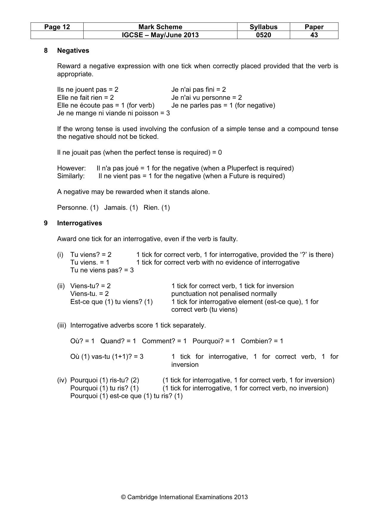 Mark scheme, page 12 of 21