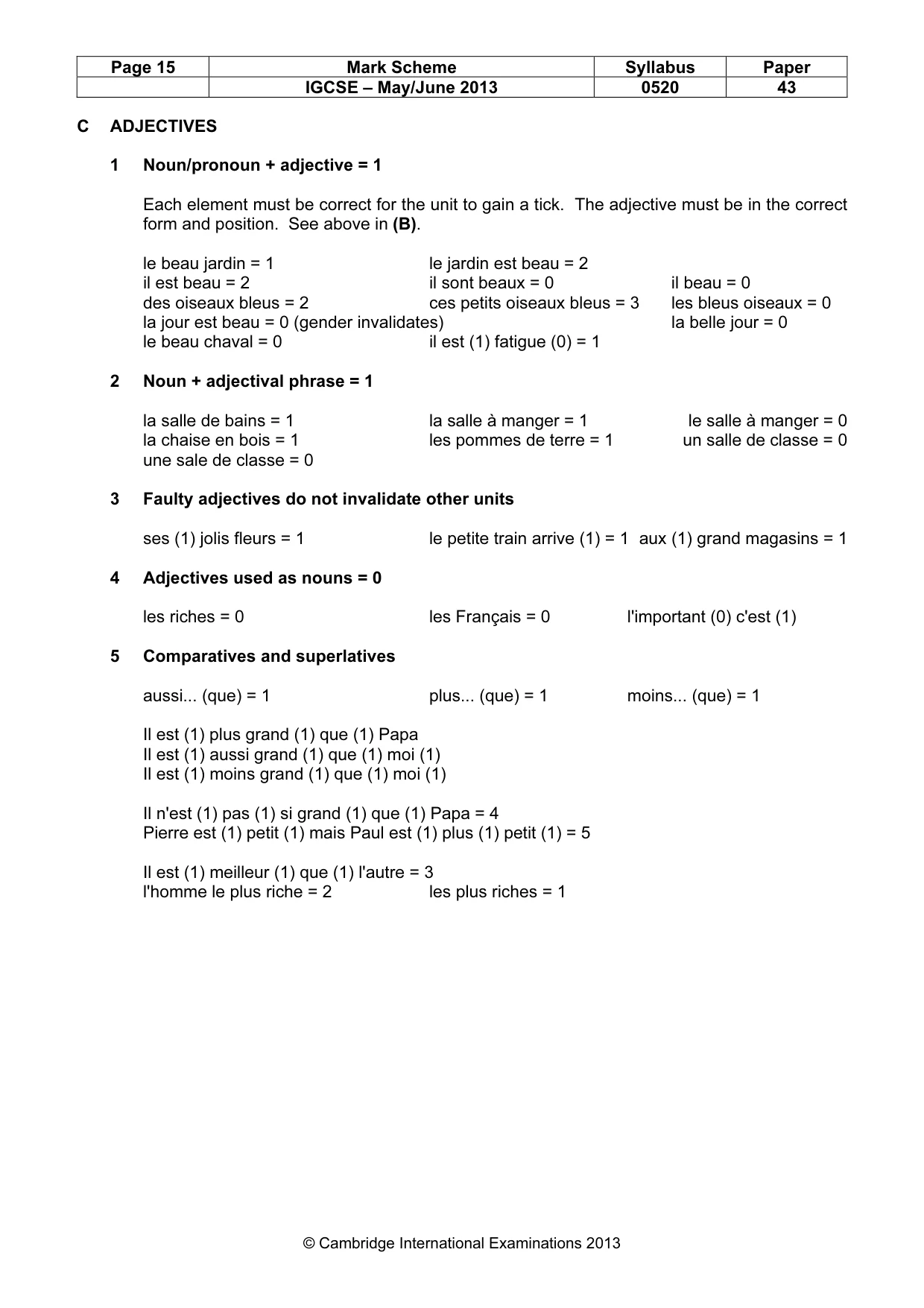 Mark scheme, page 15 of 21