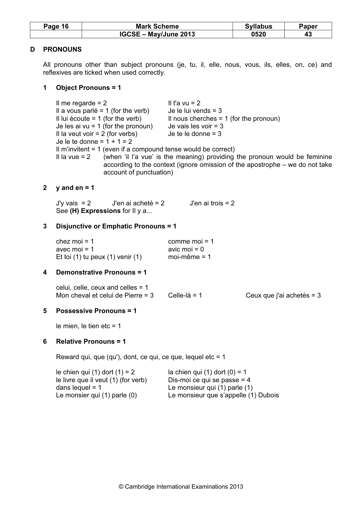 Mark scheme, page 16 of 21