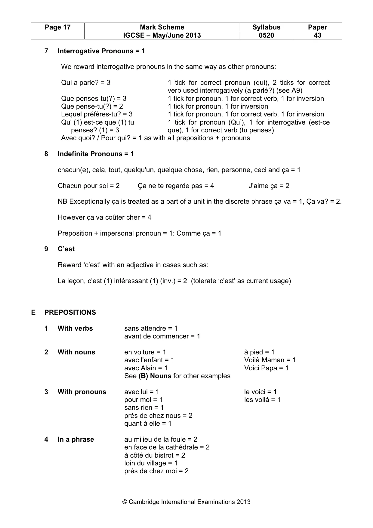 Mark scheme, page 17 of 21