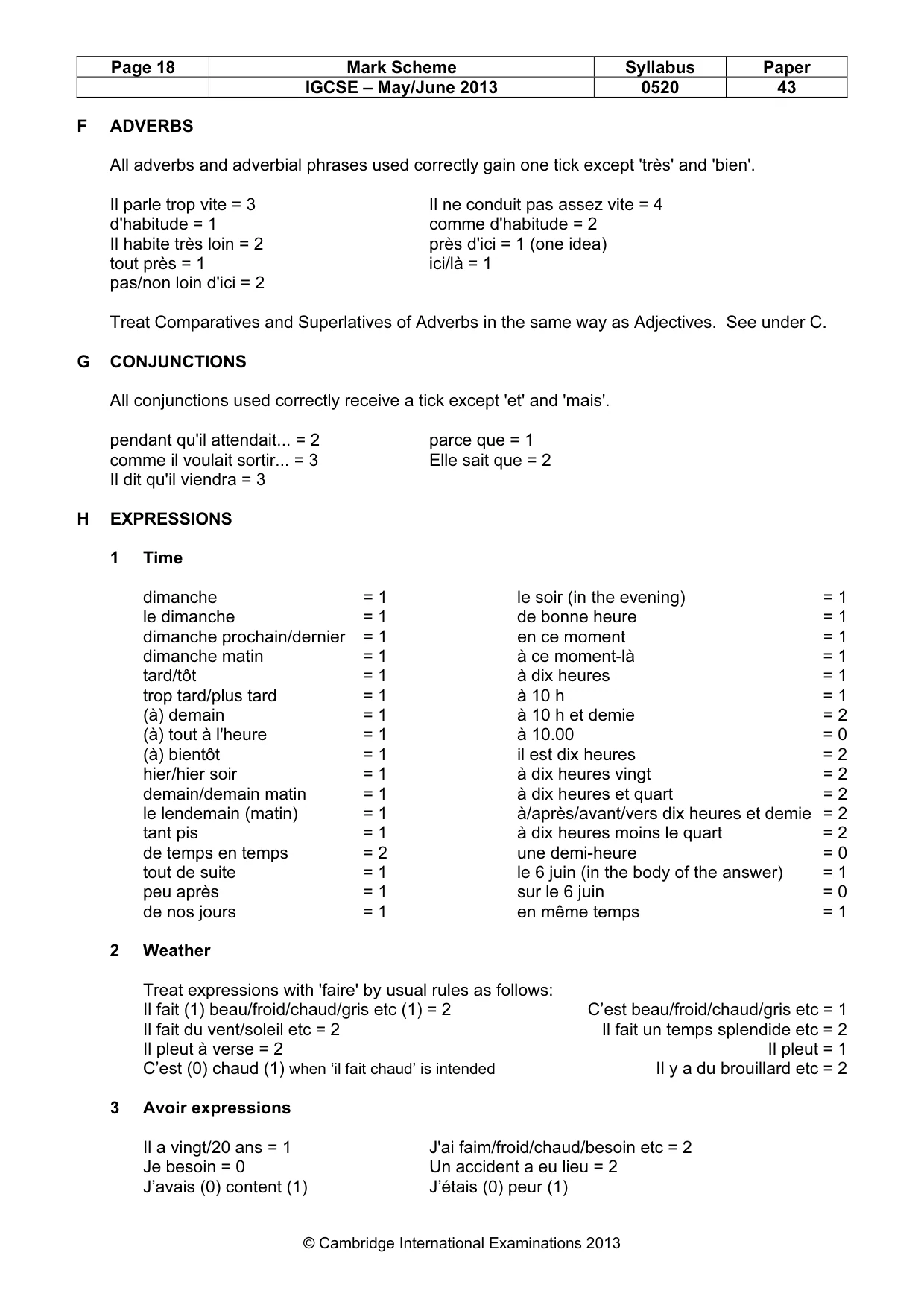 Mark scheme, page 18 of 21