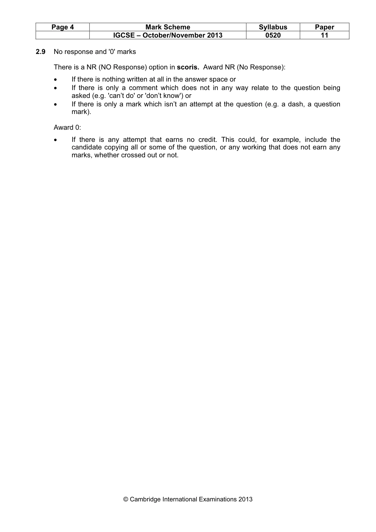 Mark scheme, page 4 of 14