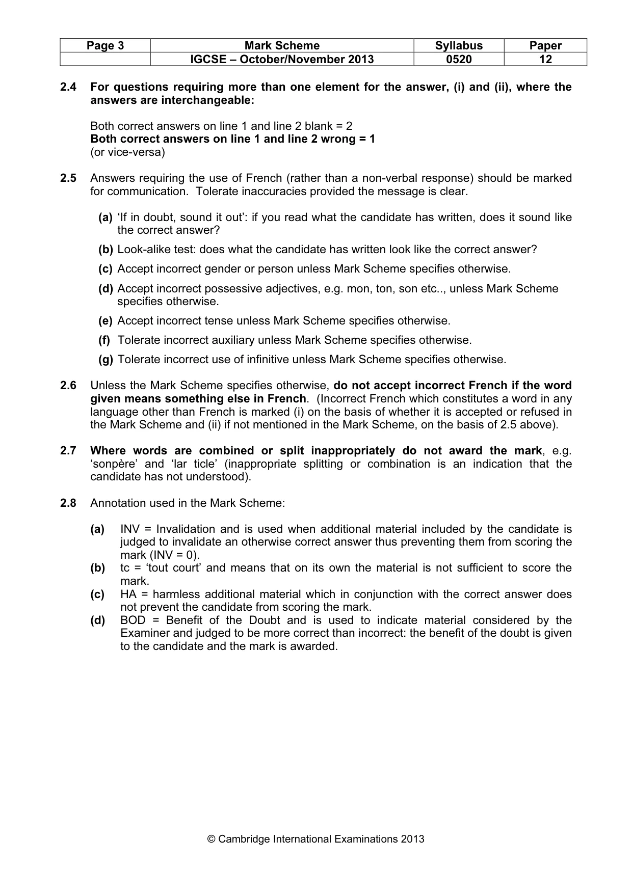 Mark scheme, page 3 of 14