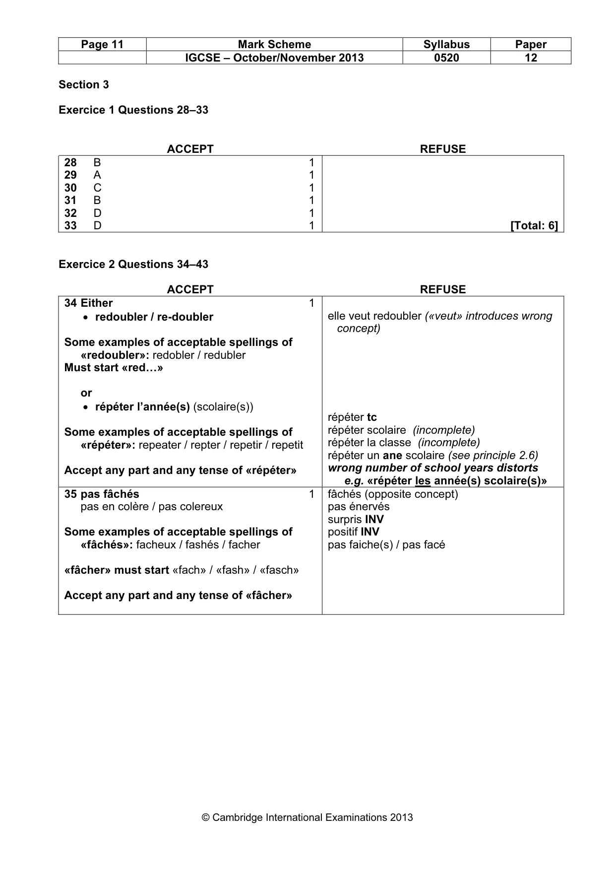 Mark scheme, page 11 of 14