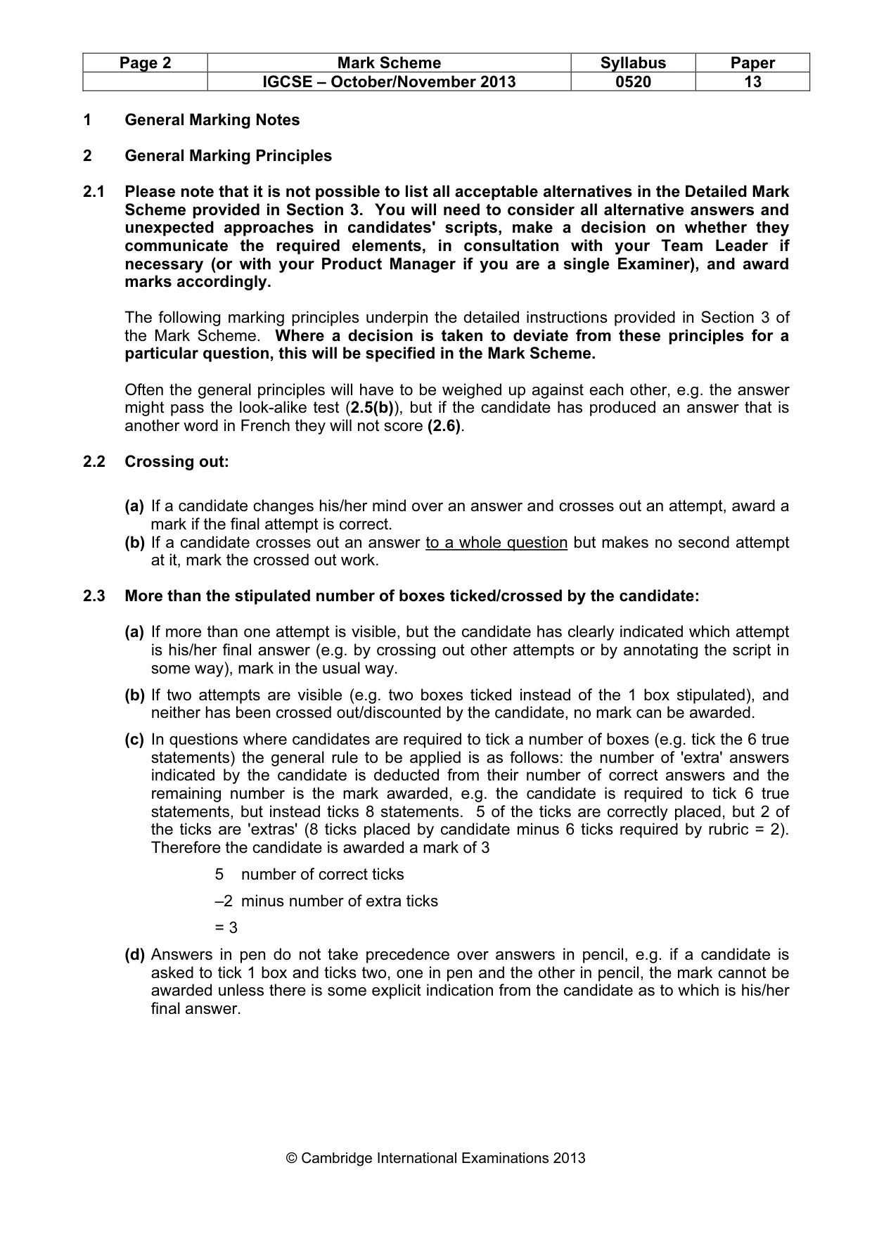 Mark scheme, page 2 of 14